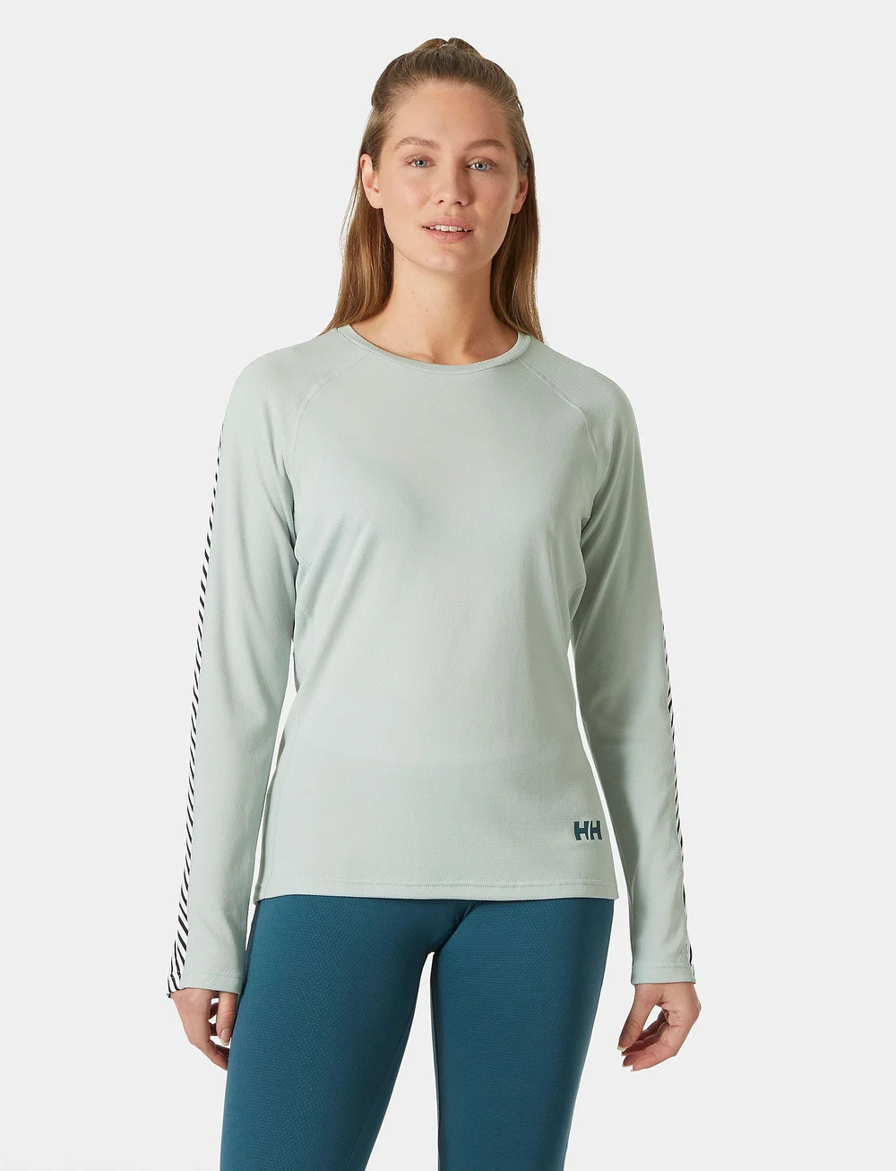 Helly Hansen - W LIFA ACTIVE STRIPE CREW - underställströjor - green mist - 0
