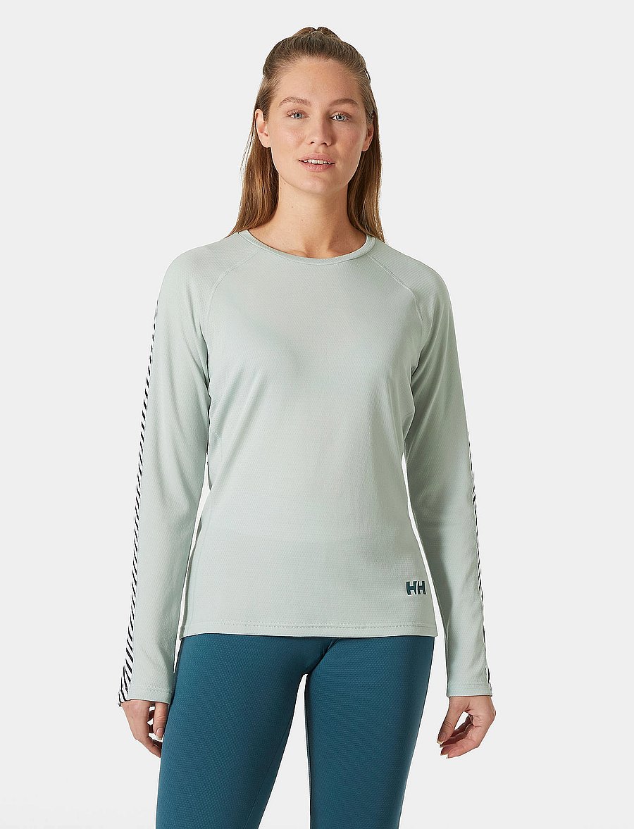 Helly Hansen - W LIFA ACTIVE STRIPE CREW - baselayer overdele - green mist - 0