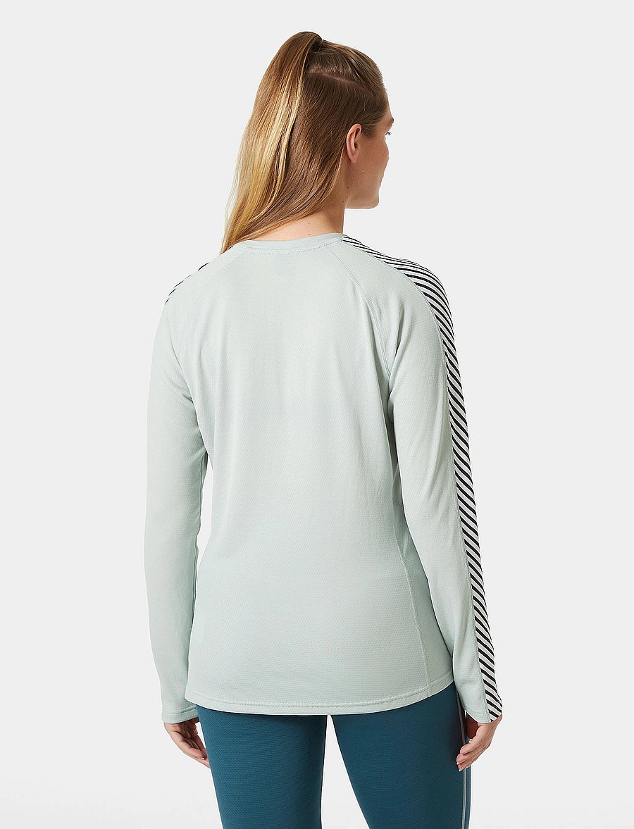 Helly Hansen - W LIFA ACTIVE STRIPE CREW - baselayer overdele - green mist - 3
