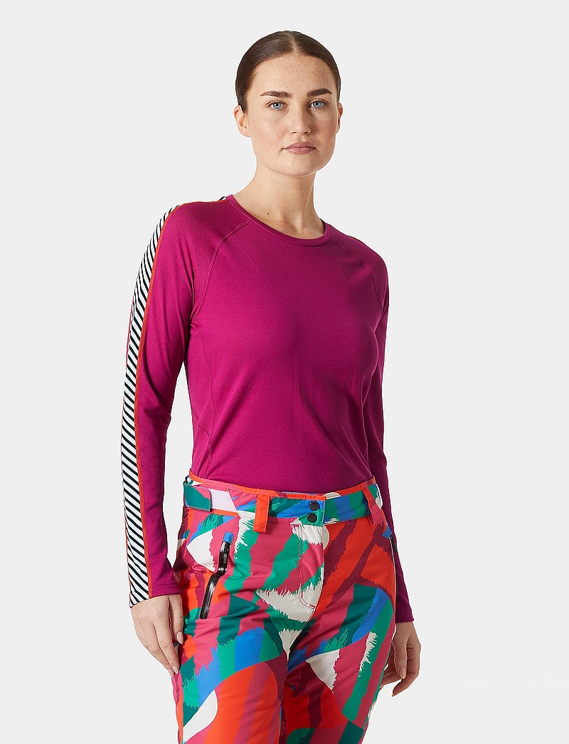Helly Hansen - W LIFA ACTIVE STRIPE CREW - termoundertrøjer - magenta 2.0 - 0
