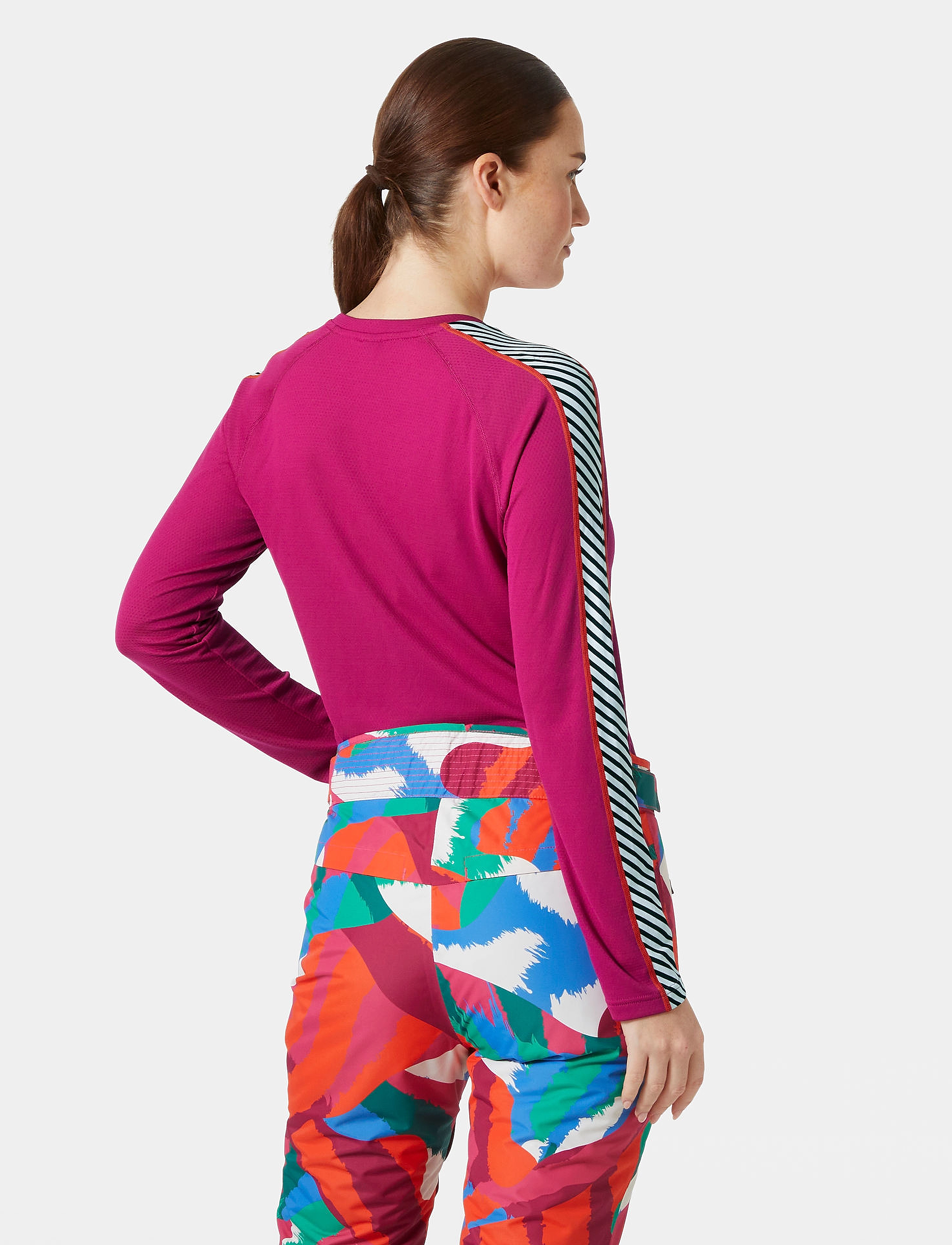 Helly Hansen - W LIFA ACTIVE STRIPE CREW - magenta 2.0 - 3