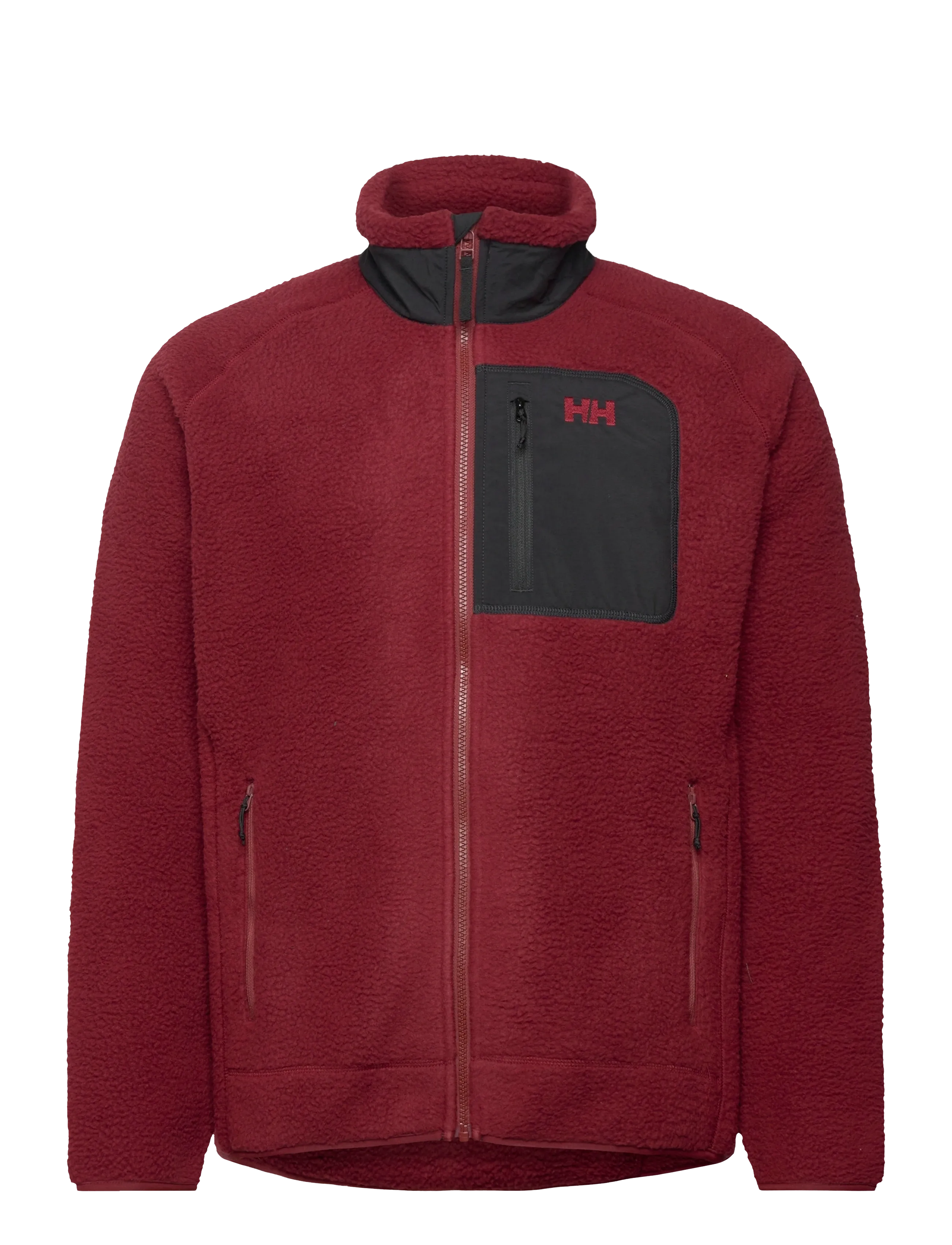 PANORAMA PILE BLOCK JACKET - RED