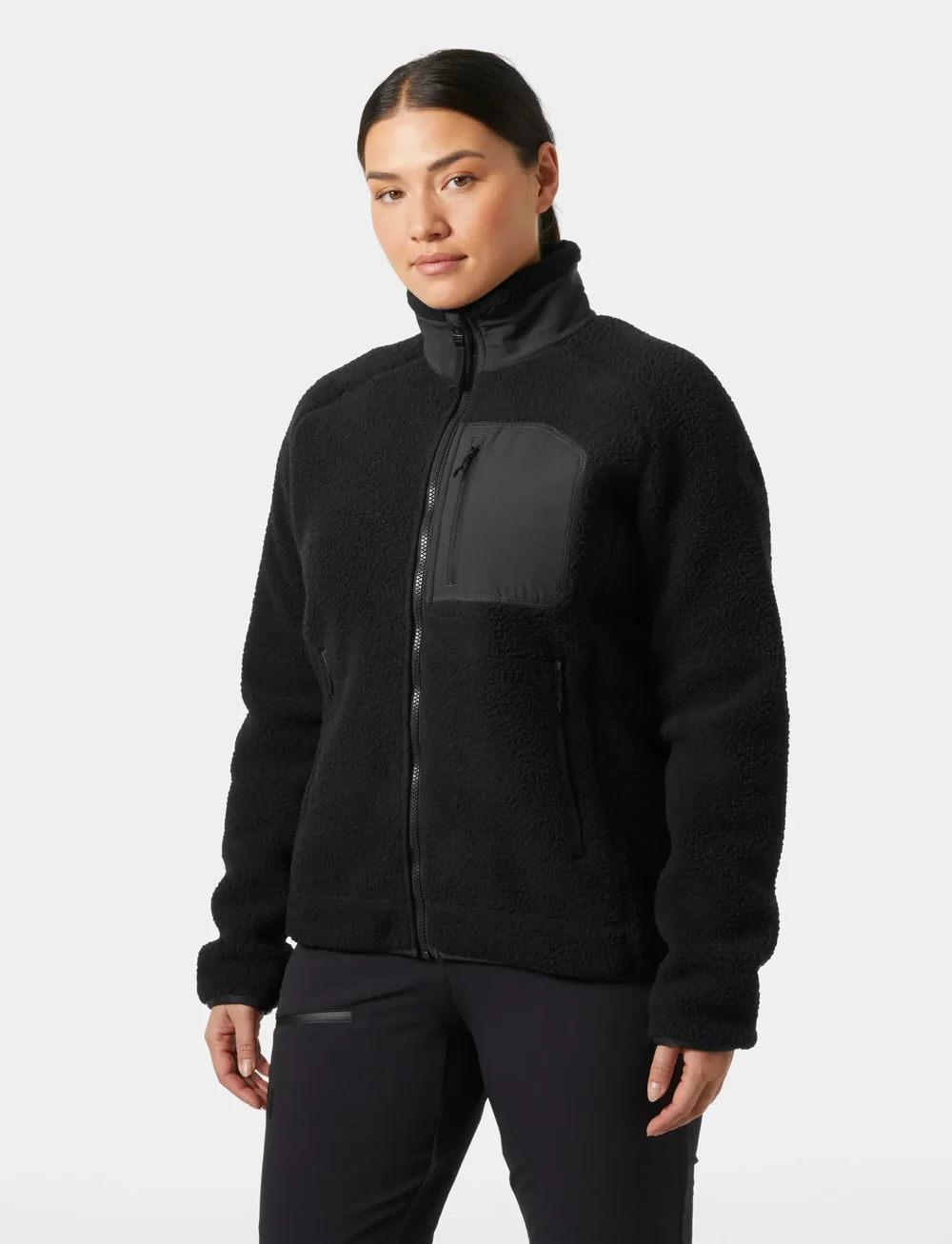 Helly Hansen - W IMPERIAL PILE BLOCK JACKET - kampsunid ja vahekihid - black - 0