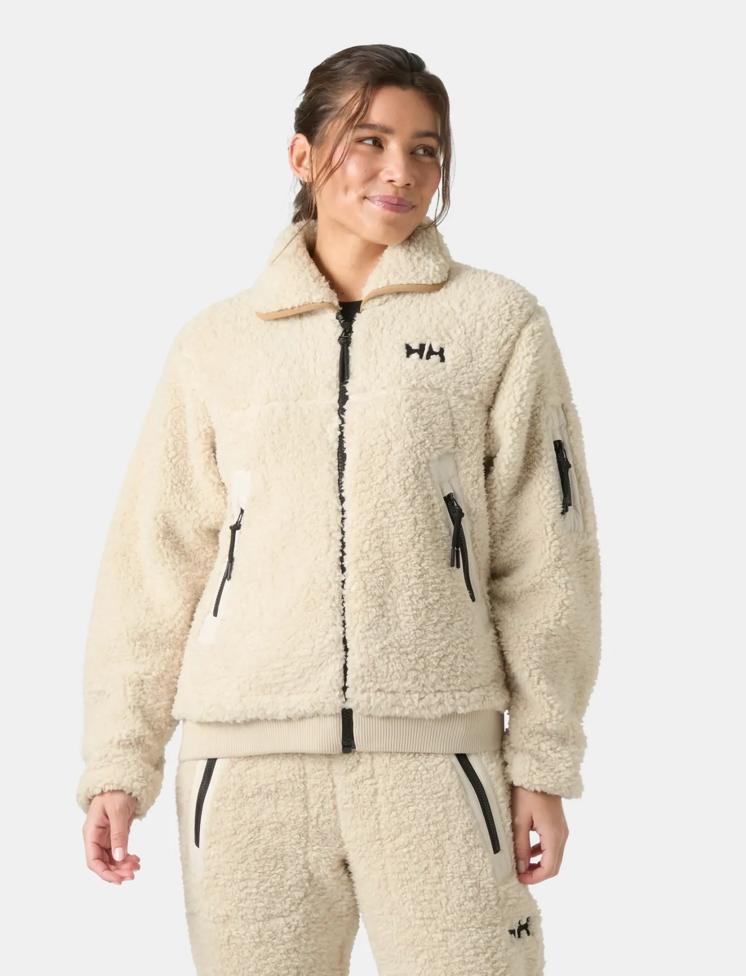 Helly Hansen - W MOONLIT PILE JACKET - friluftsjakker - cream - 0