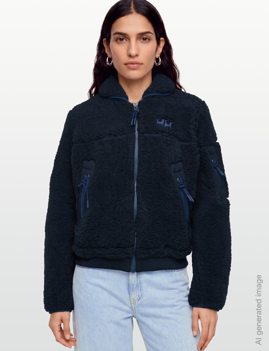Helly Hansen - W MOONLIT PILE JACKET - ulkoilutakit - navy - 3