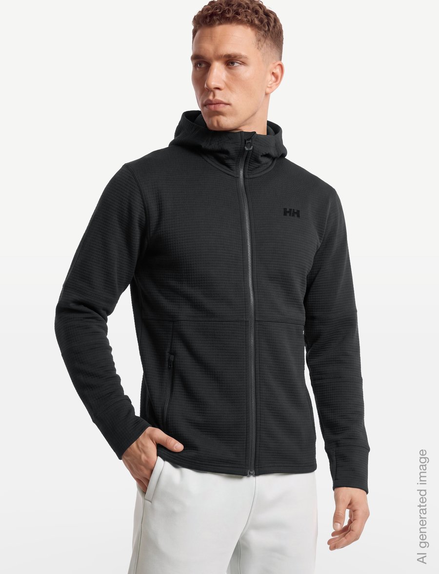 Helly Hansen - EVOLVED AIR HOODED MIDLAYER - fleece & midlayer - black - 3