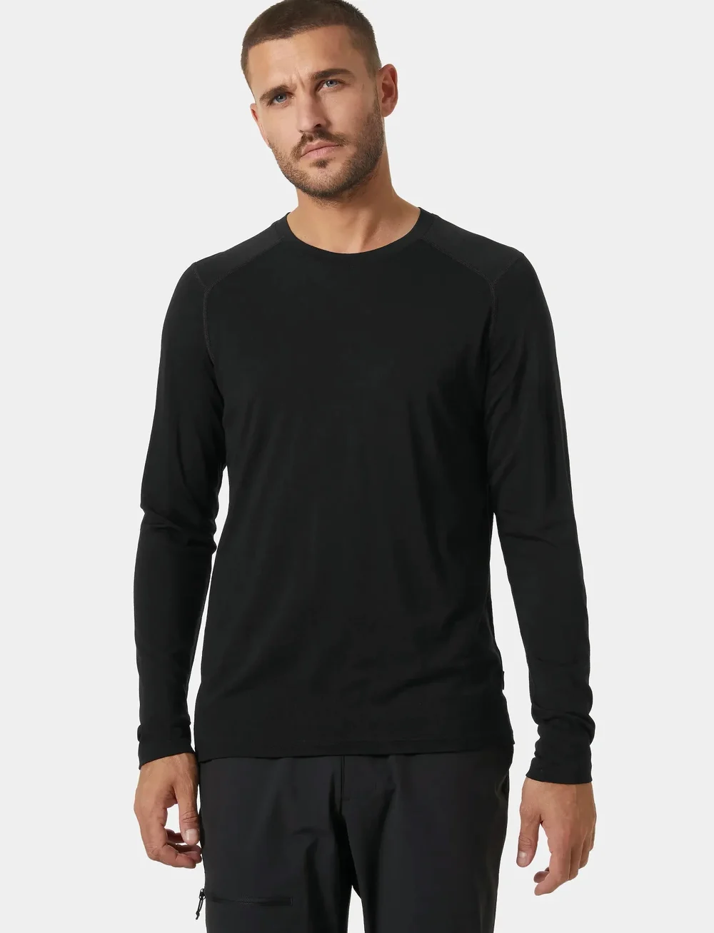 Helly Hansen - HH DURAWOOL CREW LS - langarmshirts - black - 0