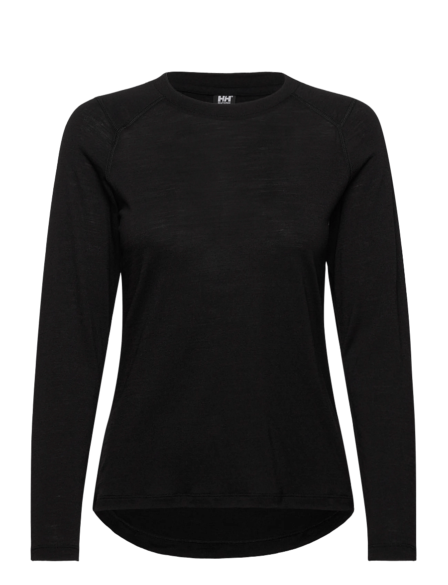 Helly Hansen - W HH DURAWOOL CREW LS - langarmshirts - black - 1