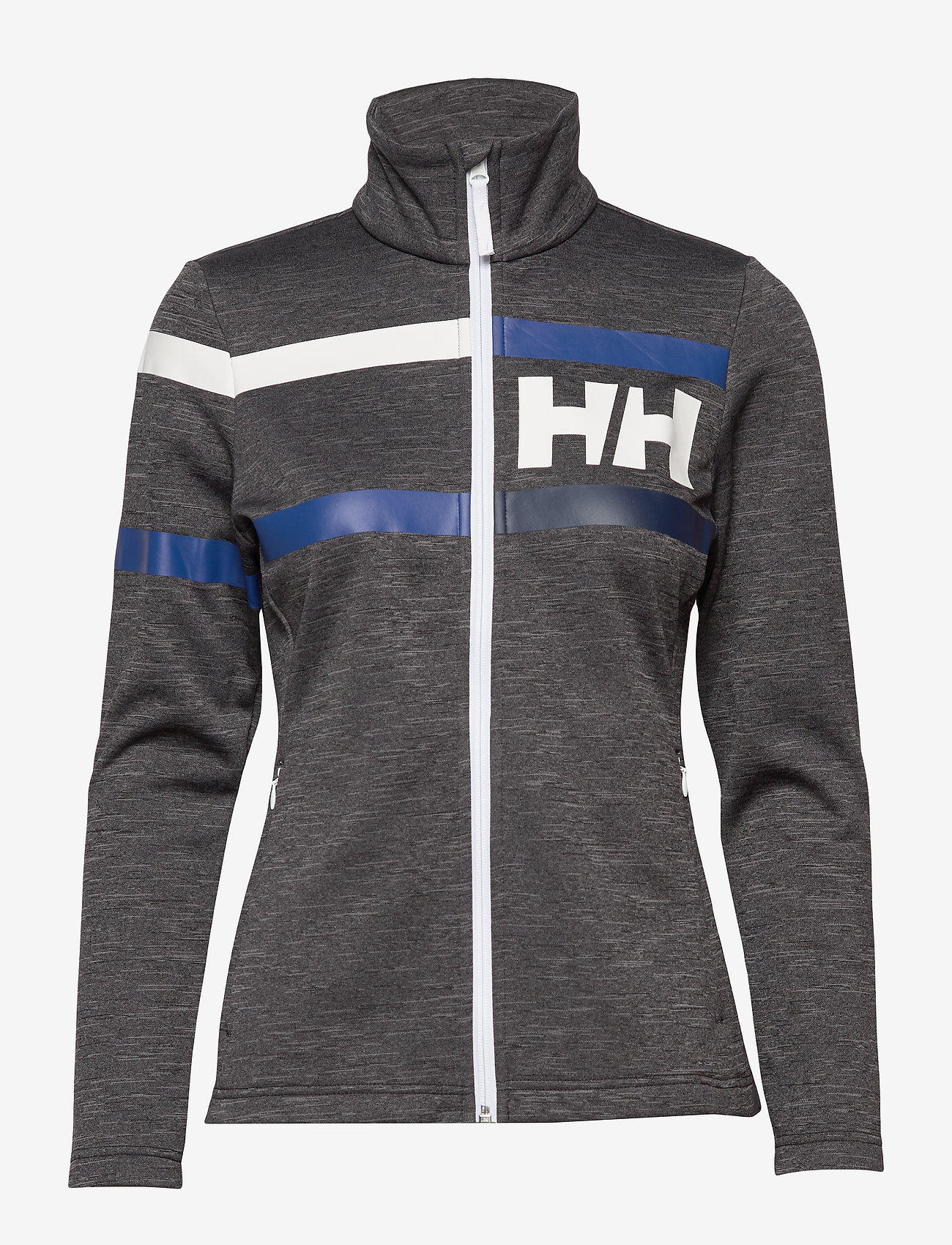 W GRAPHIC FLEECE JACKET - GREY MELANGE