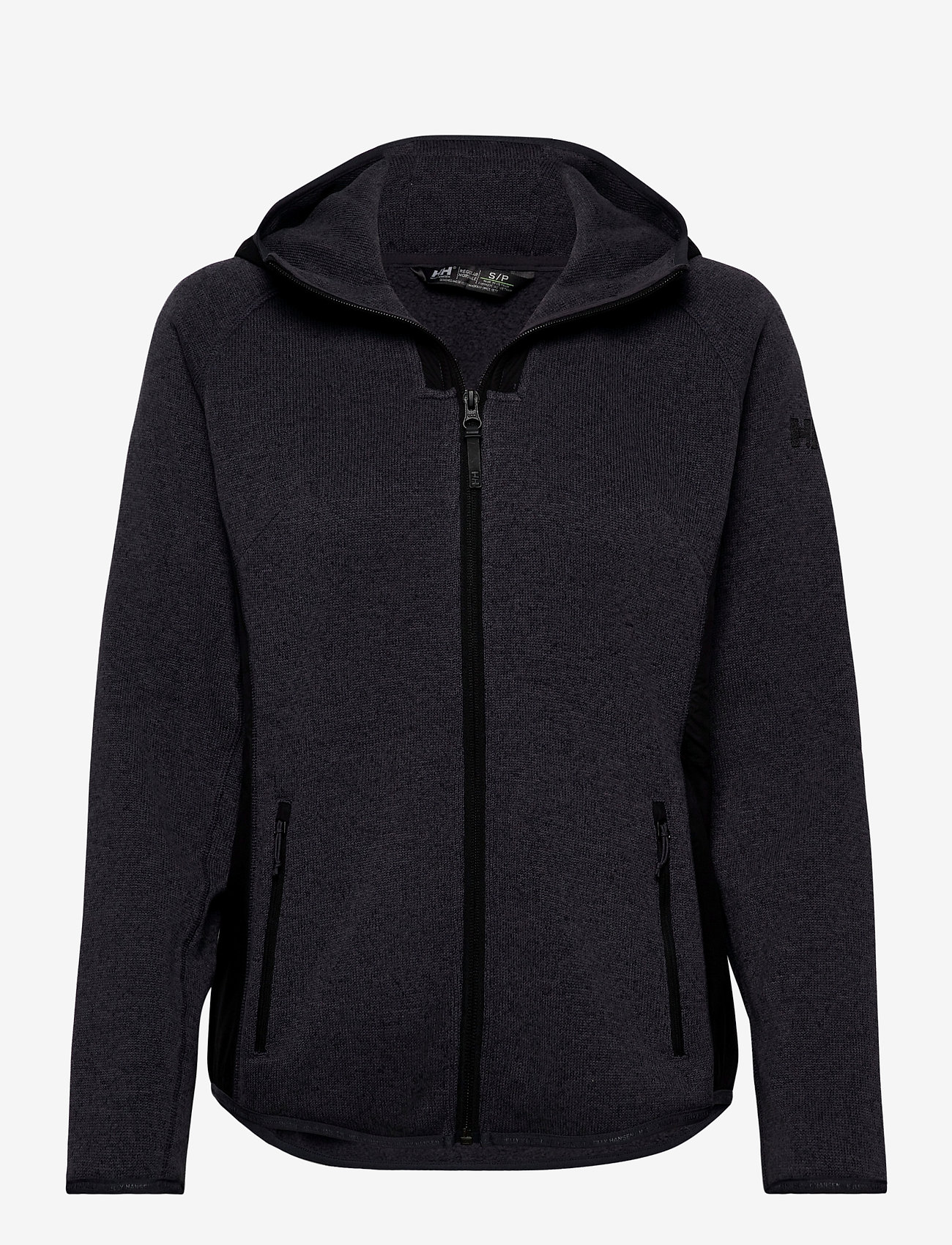 W VARDE HOODED FLEECE JACKET - SLATE
