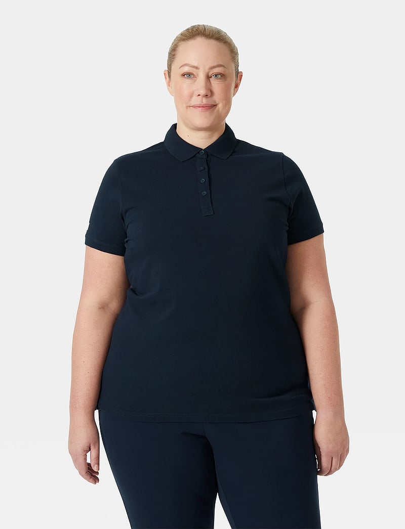 Helly Hansen - W CREW PIQUE 2 POLO - toppar & t-shirts - navy - 0