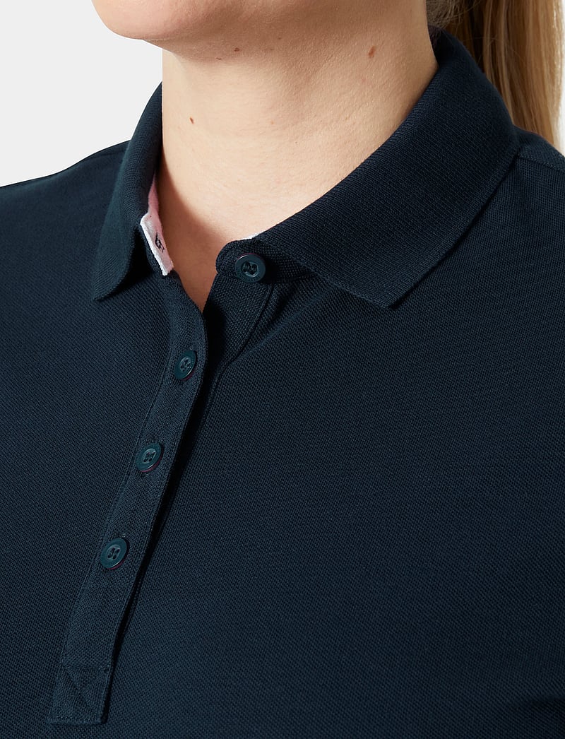 Helly Hansen - W CREW PIQUE 2 POLO - toppar & t-shirts - navy - 4