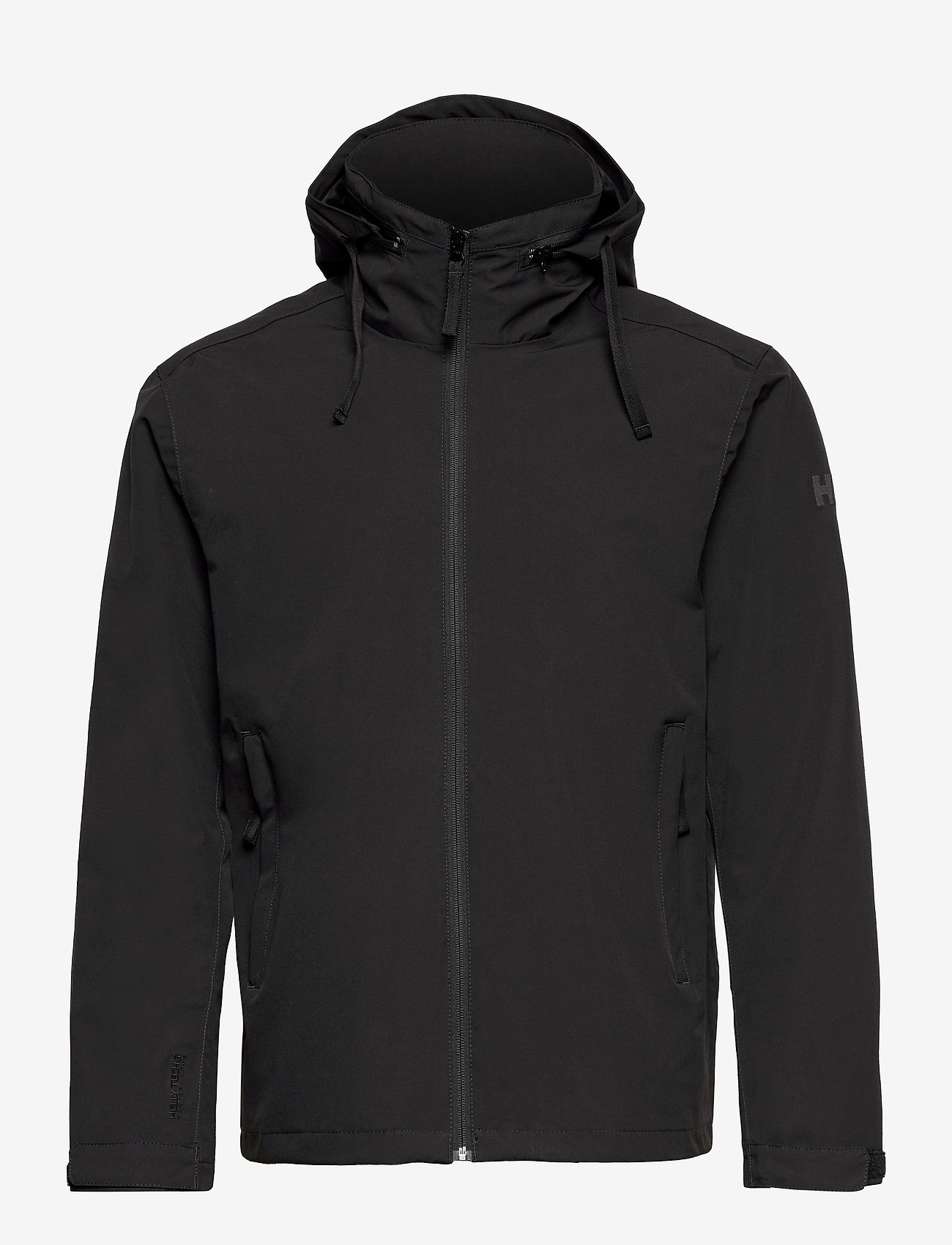 MONO MATERIAL RAIN JACKET - BLACK