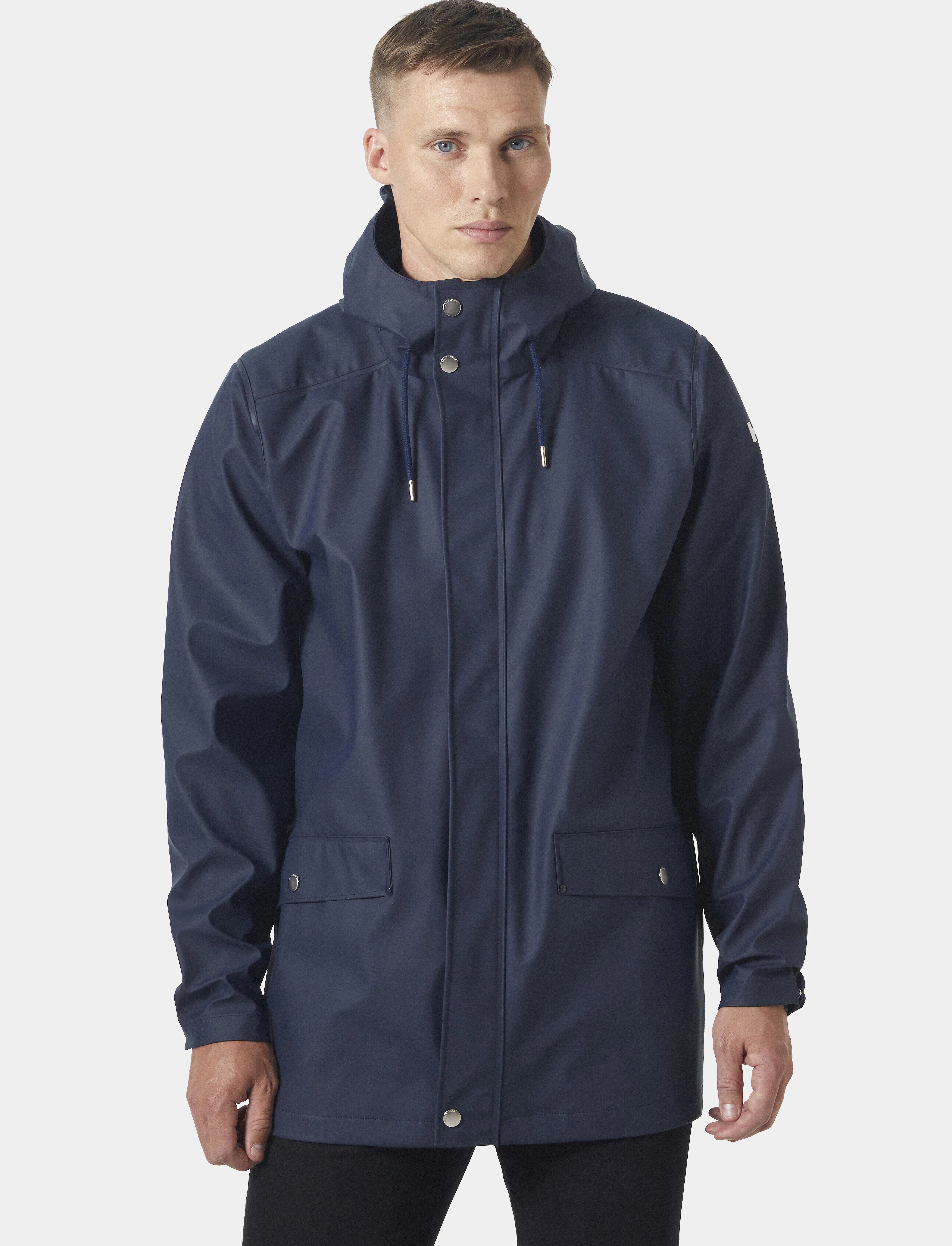 Helly Hansen Moss Rain Coat, L, Navy, Regntøj > Regnfrakker, Herre