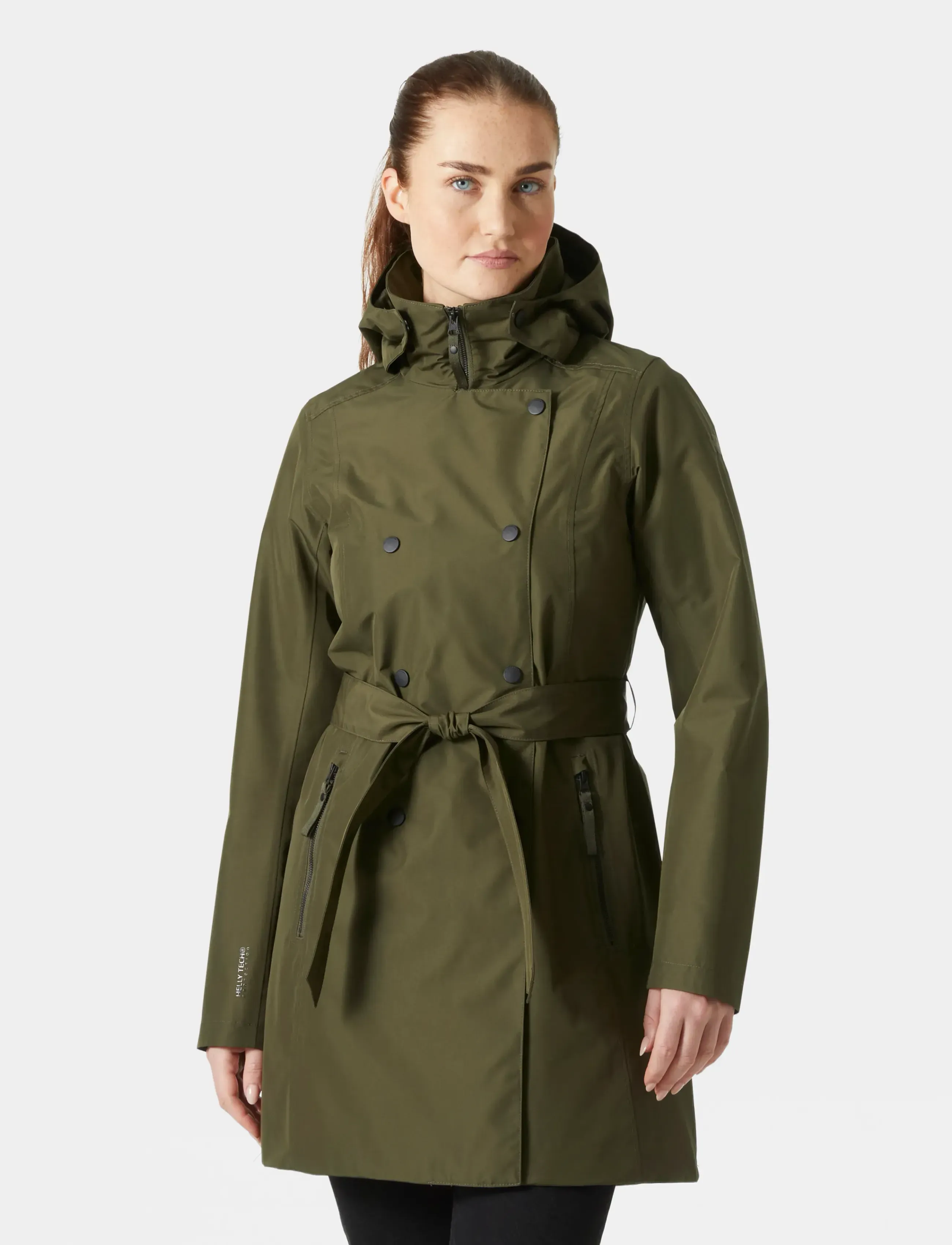 Helly Hansen W Welsey Ii Trench Insulated, Kvinder, Isoleret Trenchcoat, Kakigrøn, Str: M