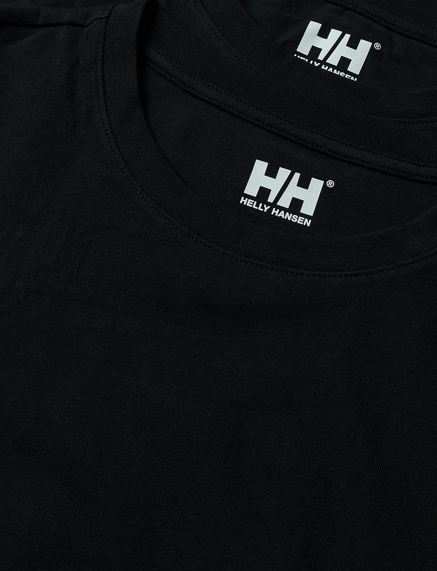 Helly Hansen - 2-PACK HH COTTON T - oberteile & t-shirts - black - 2