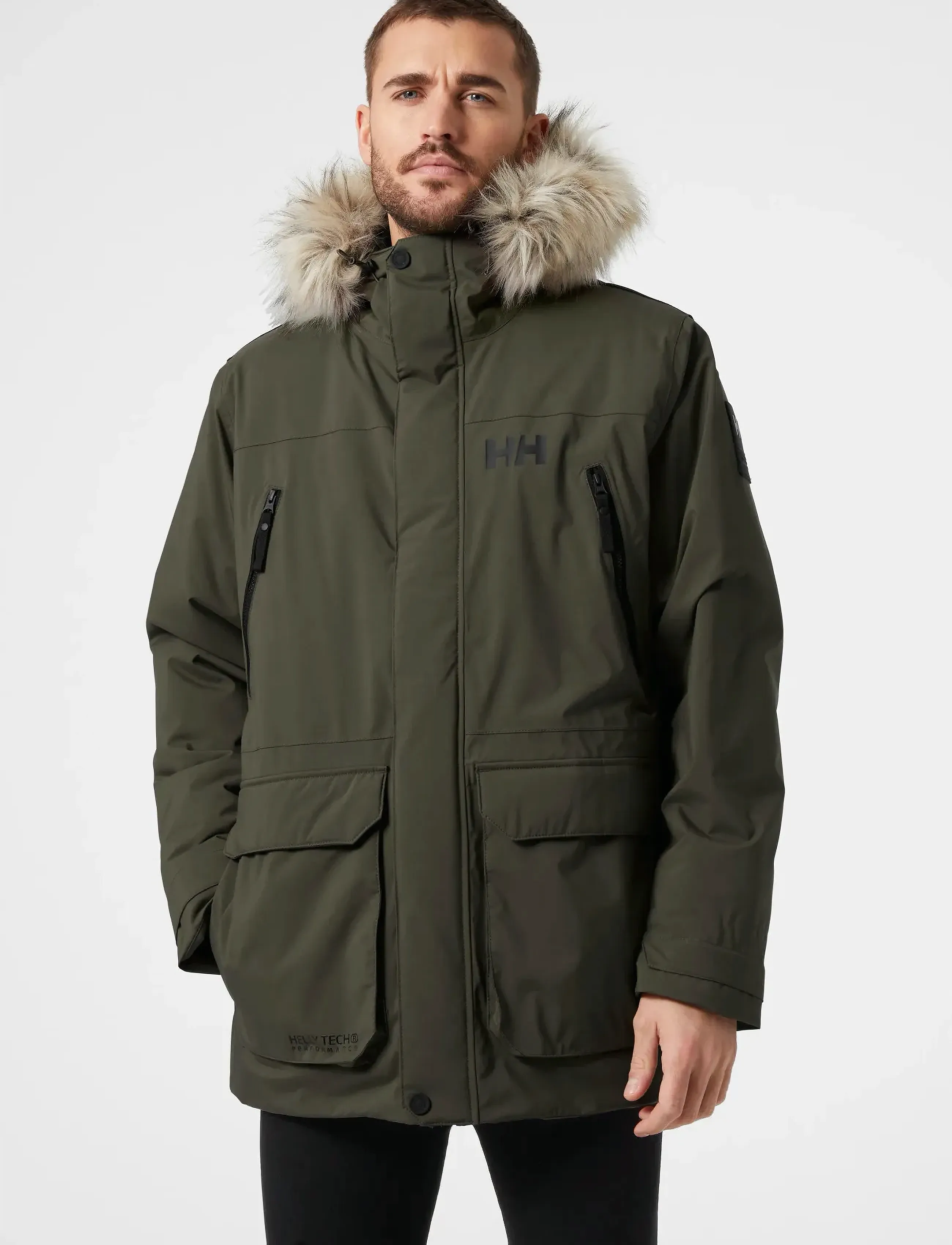Helly Hansen Reine Parka, XL, Jackets, Khakigrün - Parkas, Männerswear