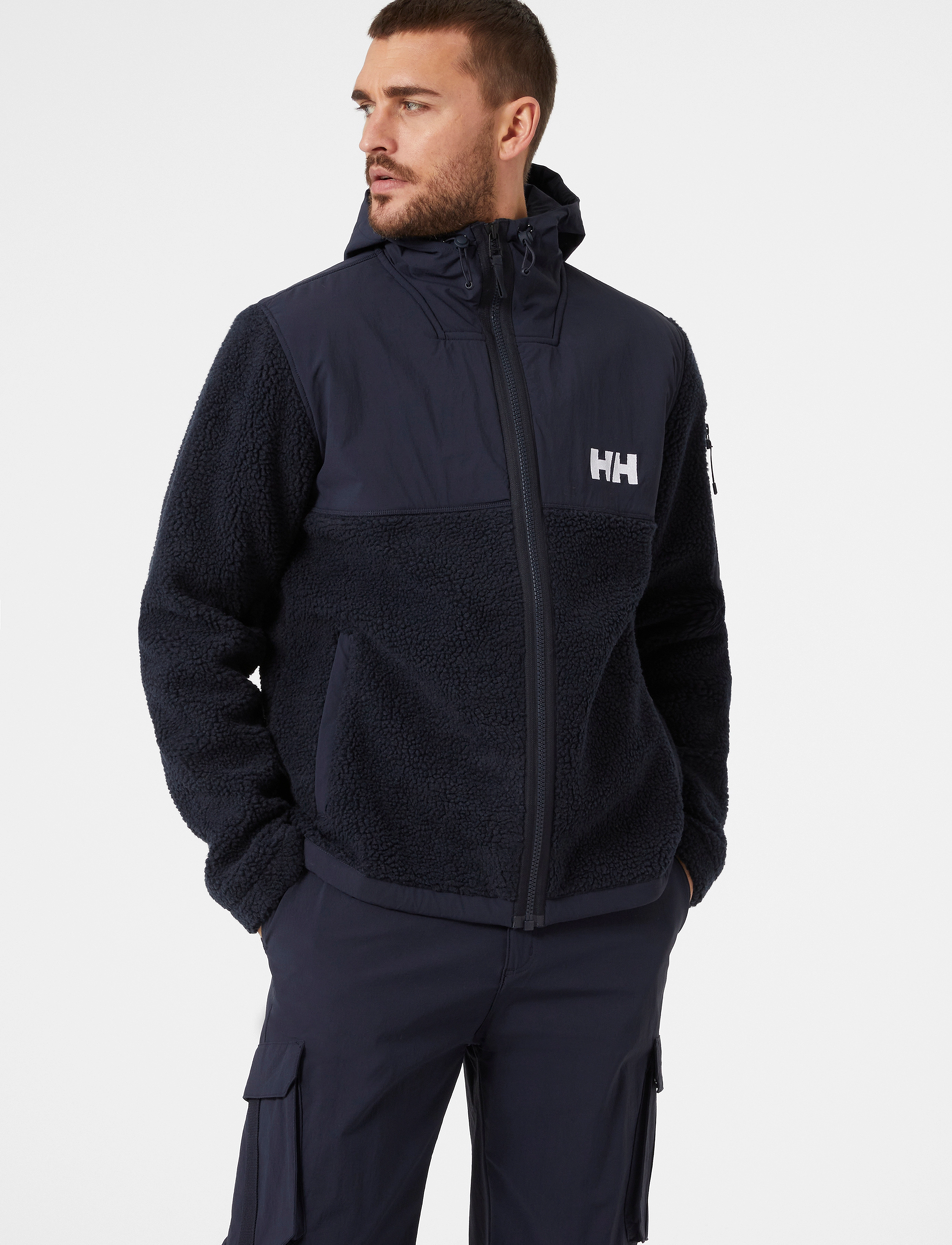 Helly Hansen Patrol Pile, Mænd, Hættefleecejakke, Navy, Str: XL