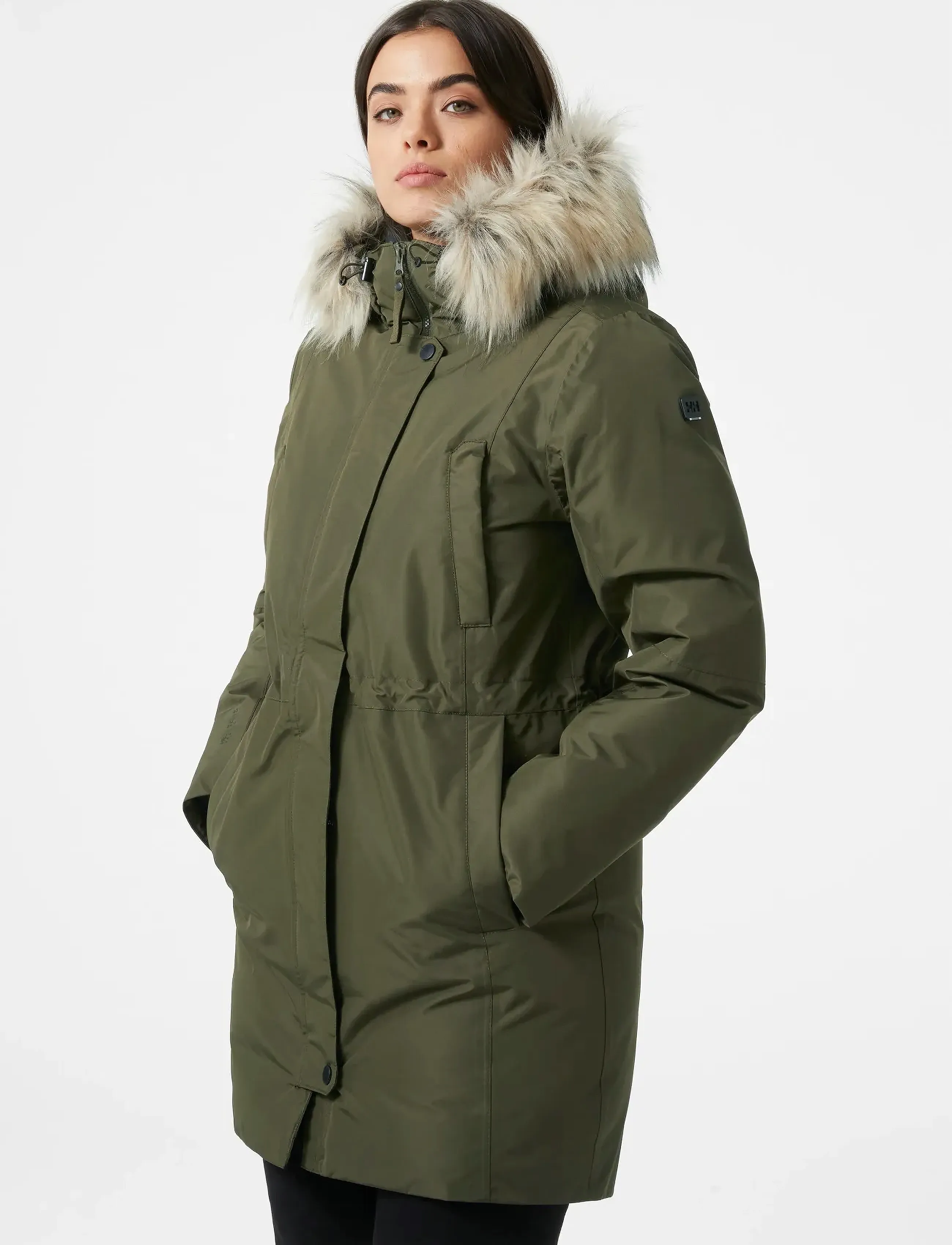 Helly Hansen W Senja Parka, XS, Green, Overtøj > Parkacoats, Dame