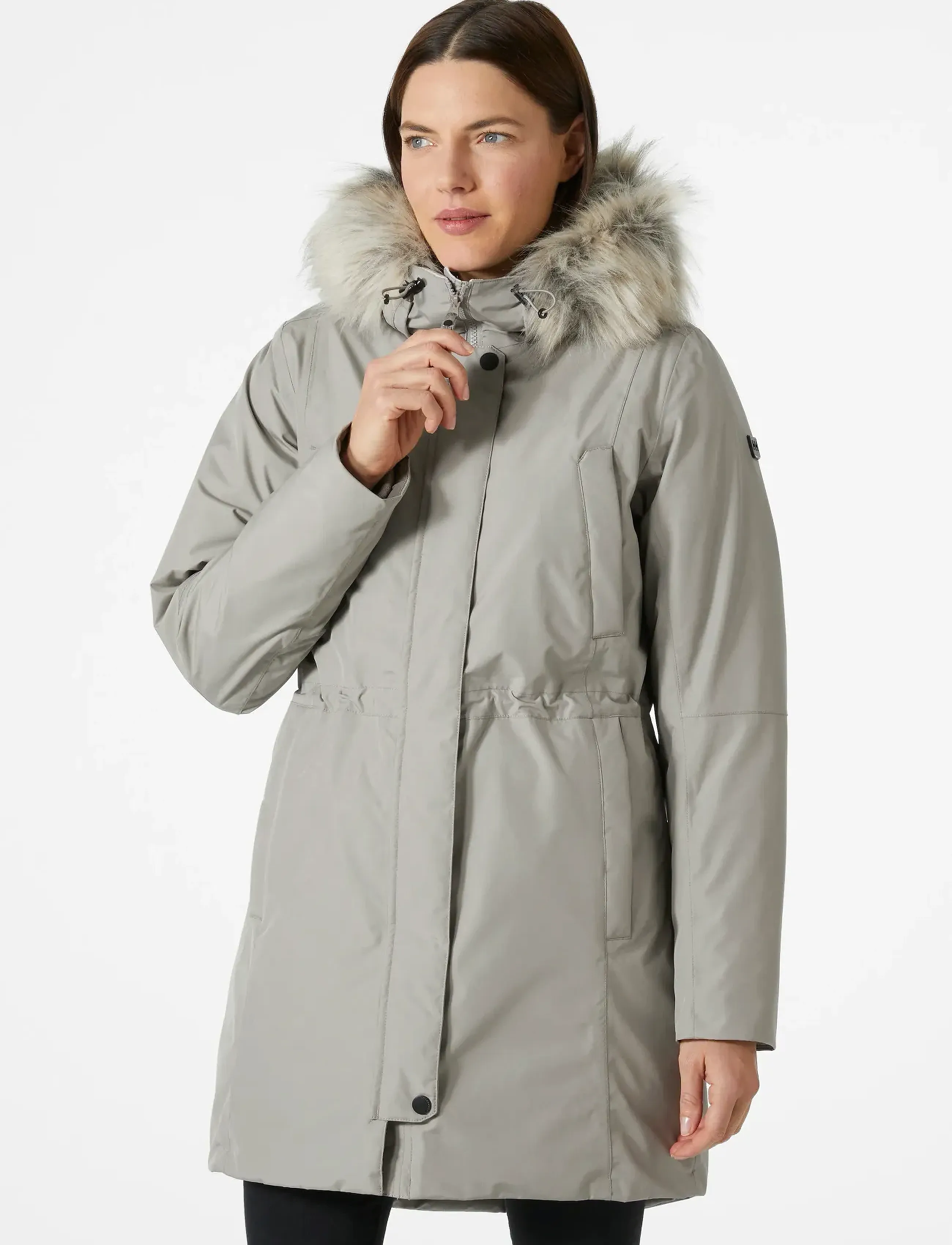 Helly Hansen W Senja Parka, L, Oberbekleidung, Grau - Parka Coats, Frauen