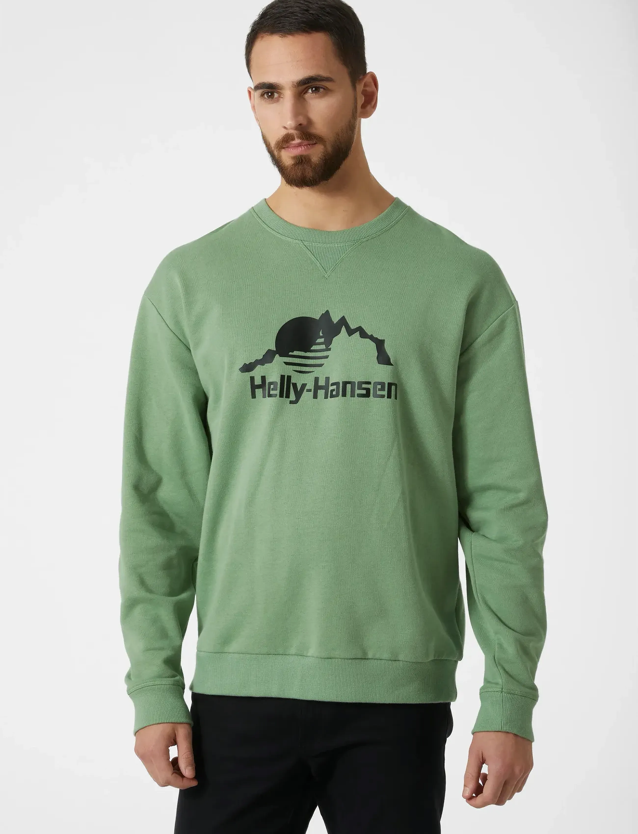 Helly Hansen Yu Crew Sweater 2.0, XL, Green, Sweatshirts & Hættetrøjer > Sweatshirts, Herre