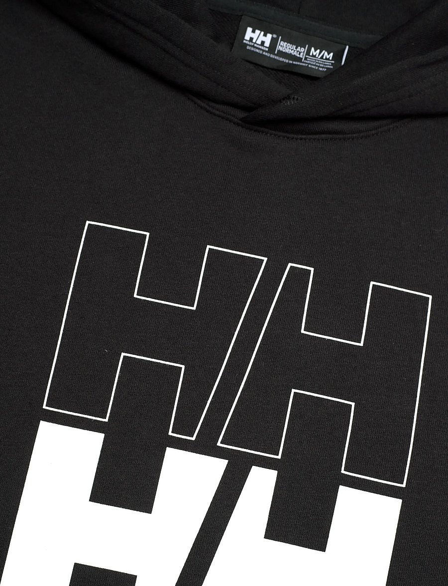 Helly Hansen - CORE GRAPHIC SWEAT HOODIE - huvtröjor - black - 2