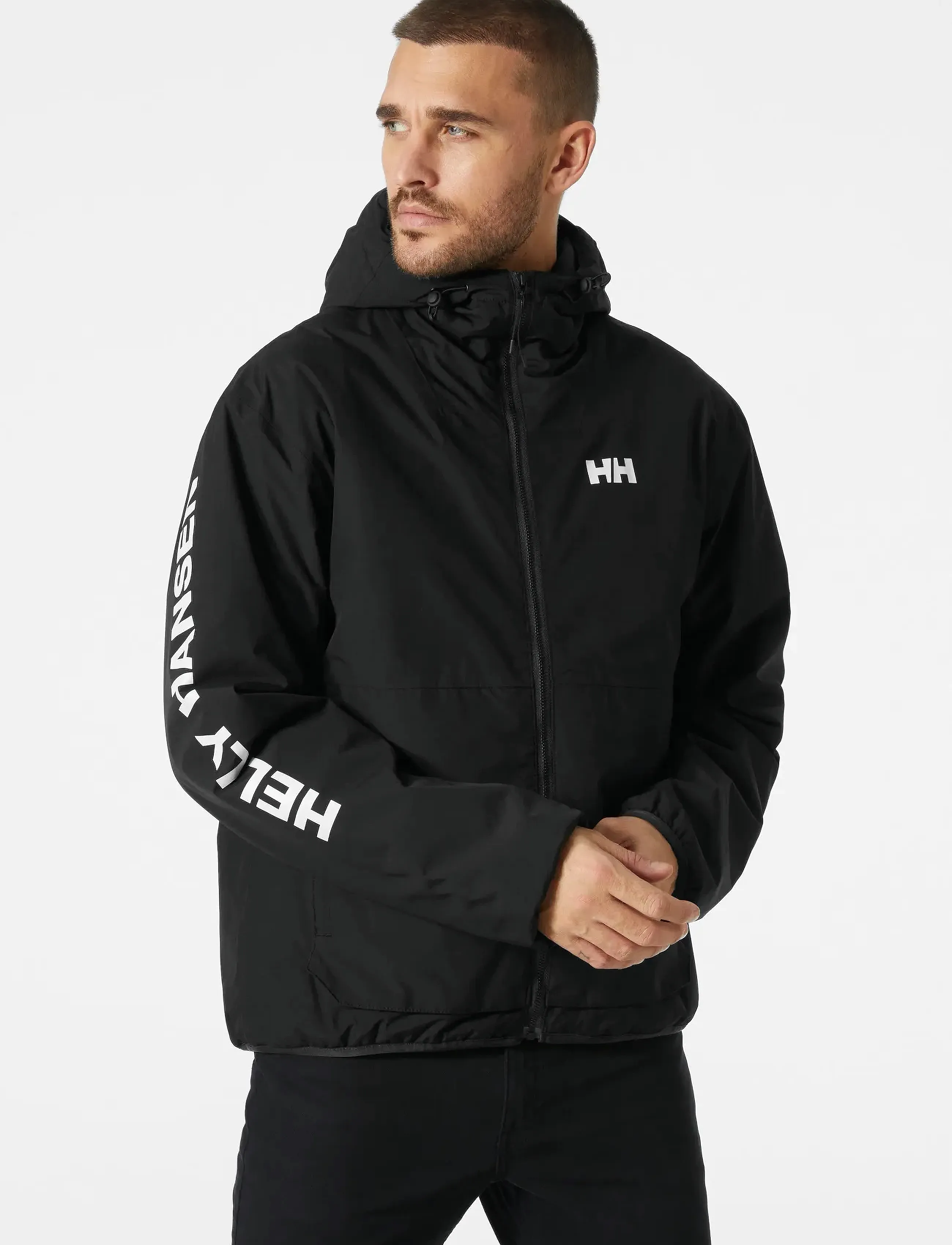 Helly Hansen Ervik Ins Rain Jacket, XXL, Black, Regntøj > Regnfrakker, Herre