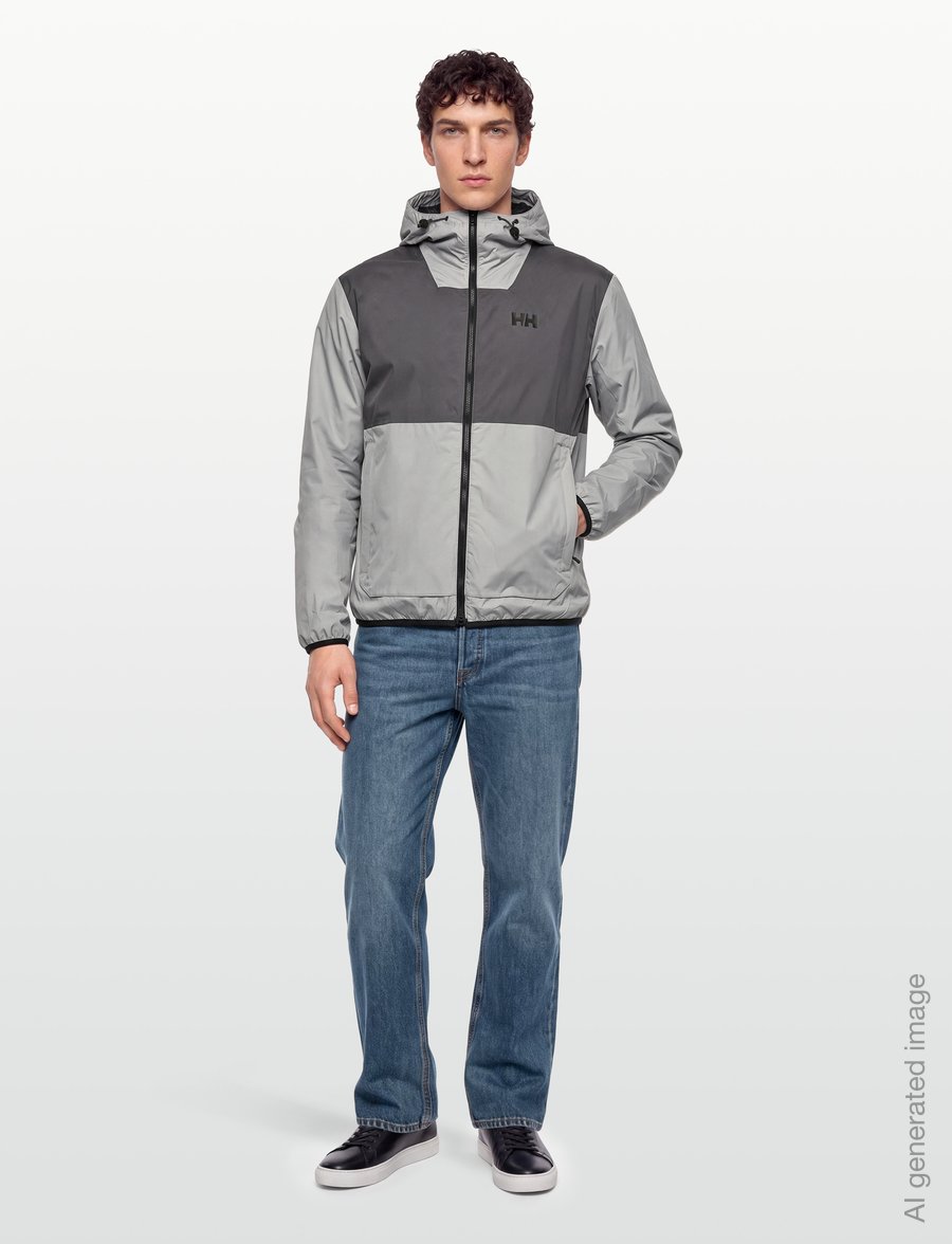Helly Hansen - ERVIK INS RAIN JACKET - regnjakker - flipper grey - 0