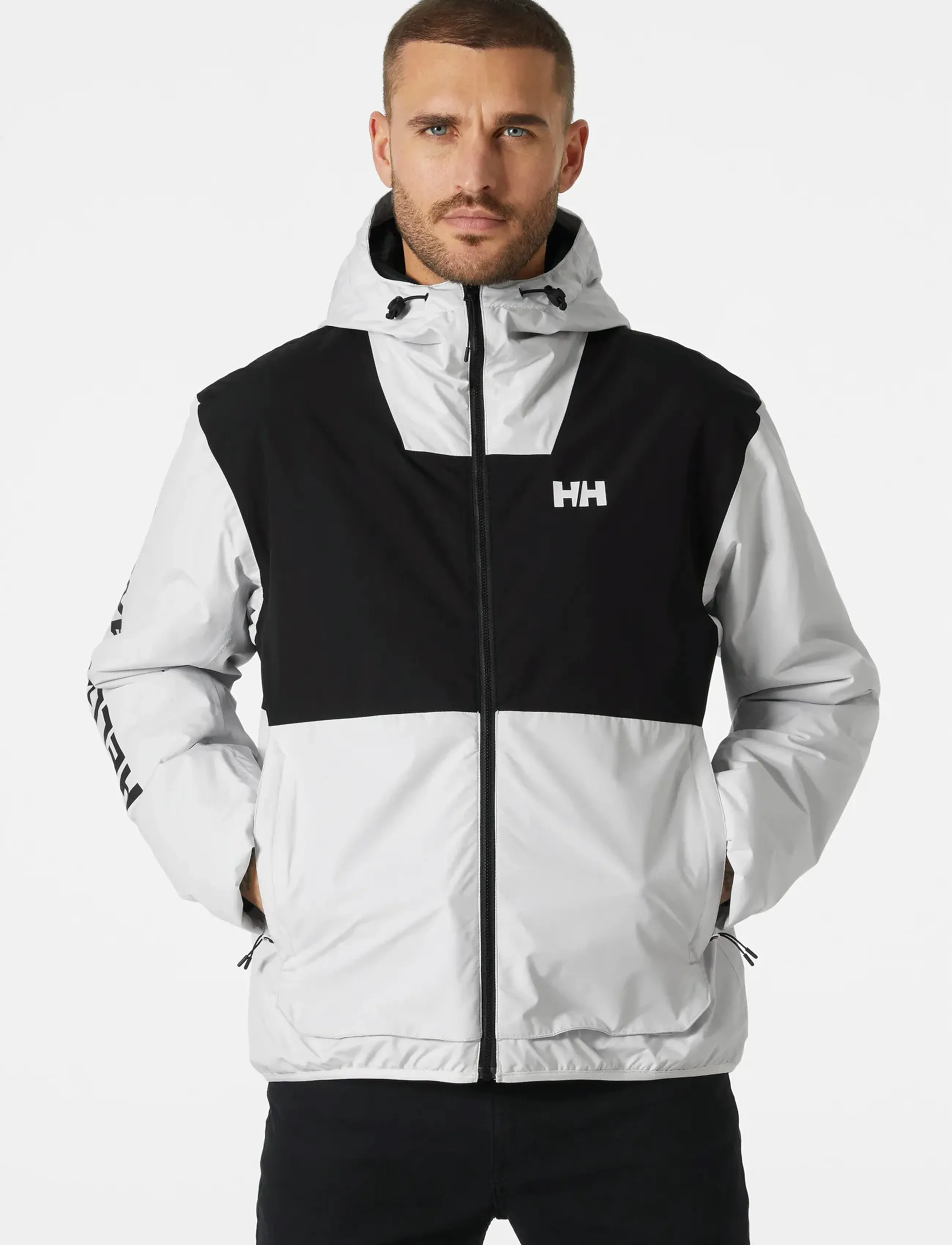 Helly Hansen Ervik Ins Rain Jacket, XL, White, Regntøj > Regnfrakker, Herre