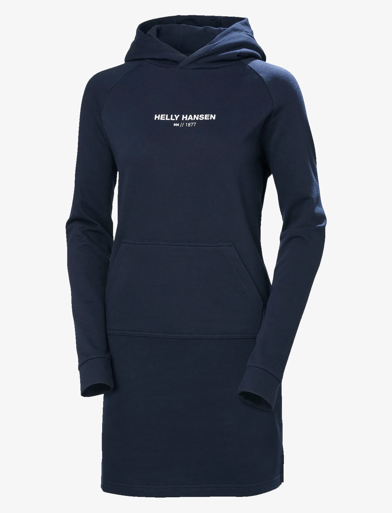 Helly Hansen - W CORE HOODIE DRESS - džemperio tipo suknelės - navy - 0