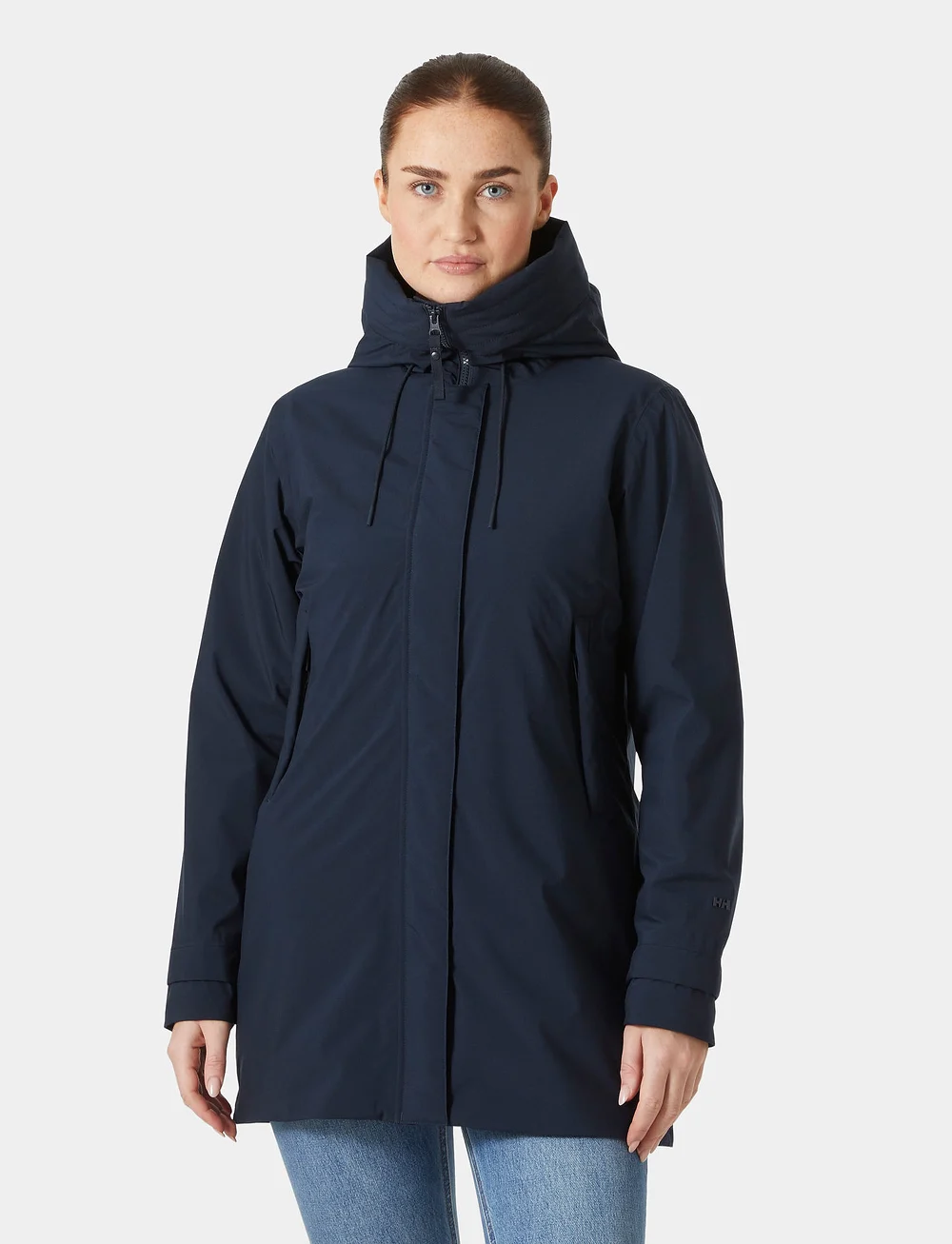 Helly Hansen - W VICTORIA INS MID RAIN JACKET - overtøj - navy - 0
