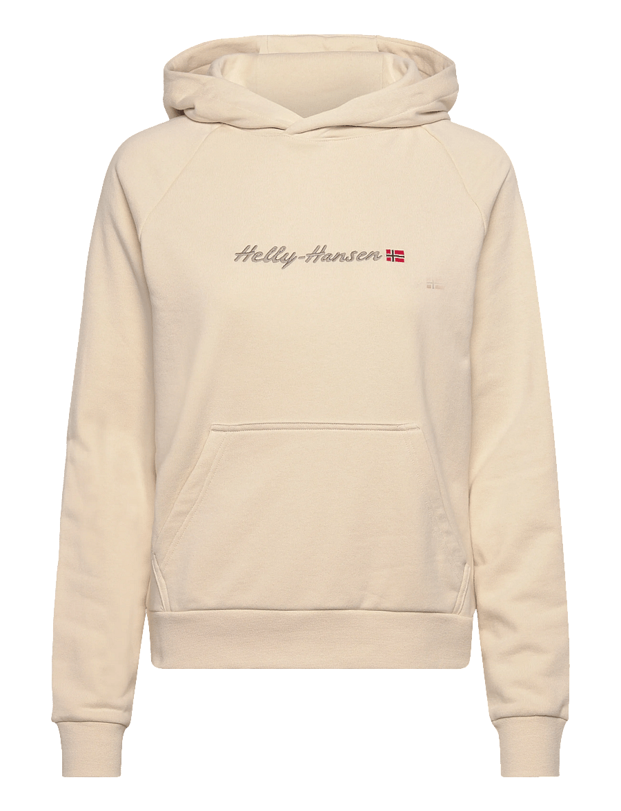Helly Hansen - W CORE GRAPHIC HOODIE - tops - cream - 0