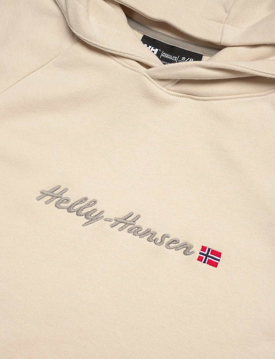 Helly Hansen - W CORE GRAPHIC HOODIE - tops - cream - 2