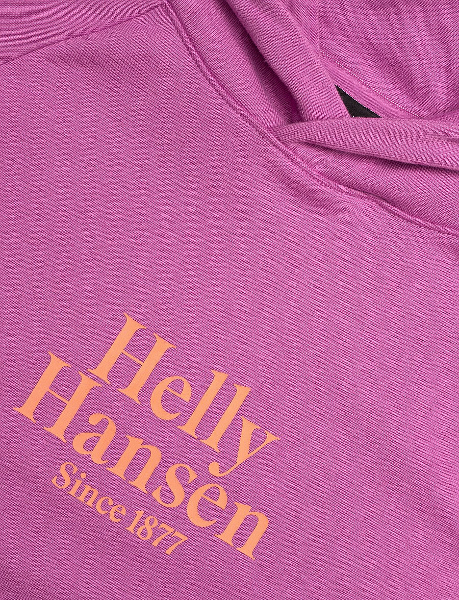 Helly Hansen - W CORE GRAPHIC HOODIE - tops - meta pink - 2