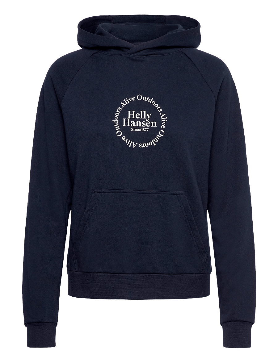 Helly Hansen - W CORE GRAPHIC HOODIE - sweatshirts - navy - 0
