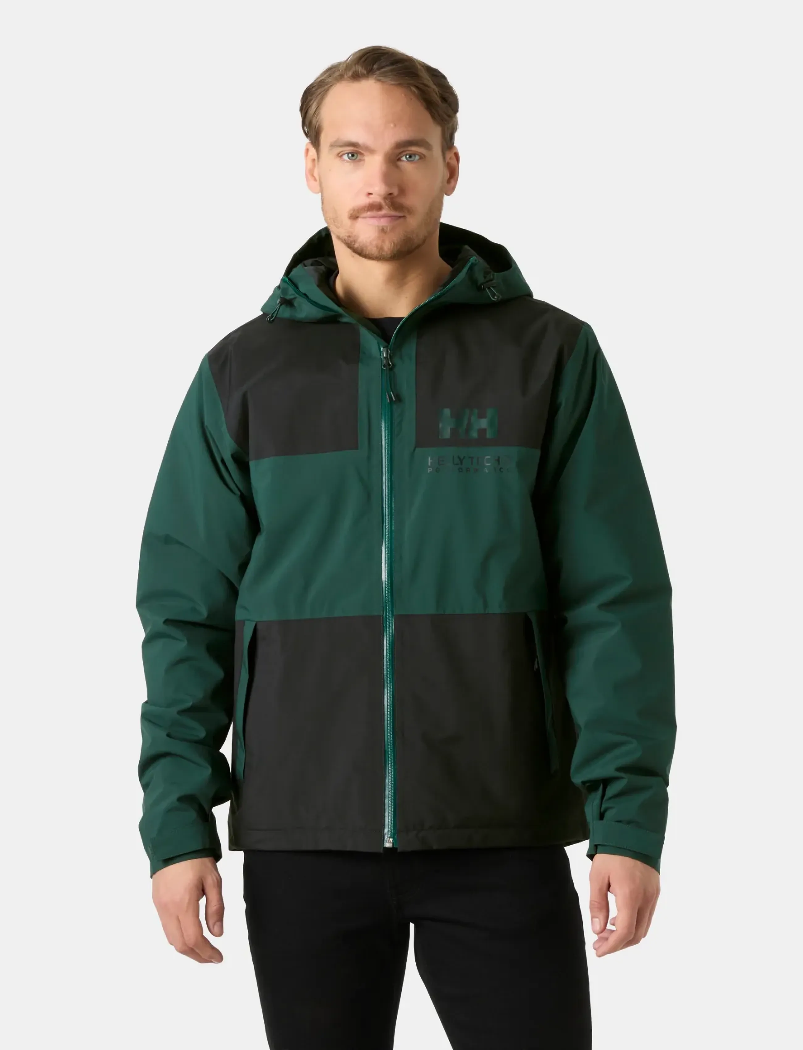 Helly Hansen - ACE INS RAIN JACKET - regnjakker - dark jungle - 0