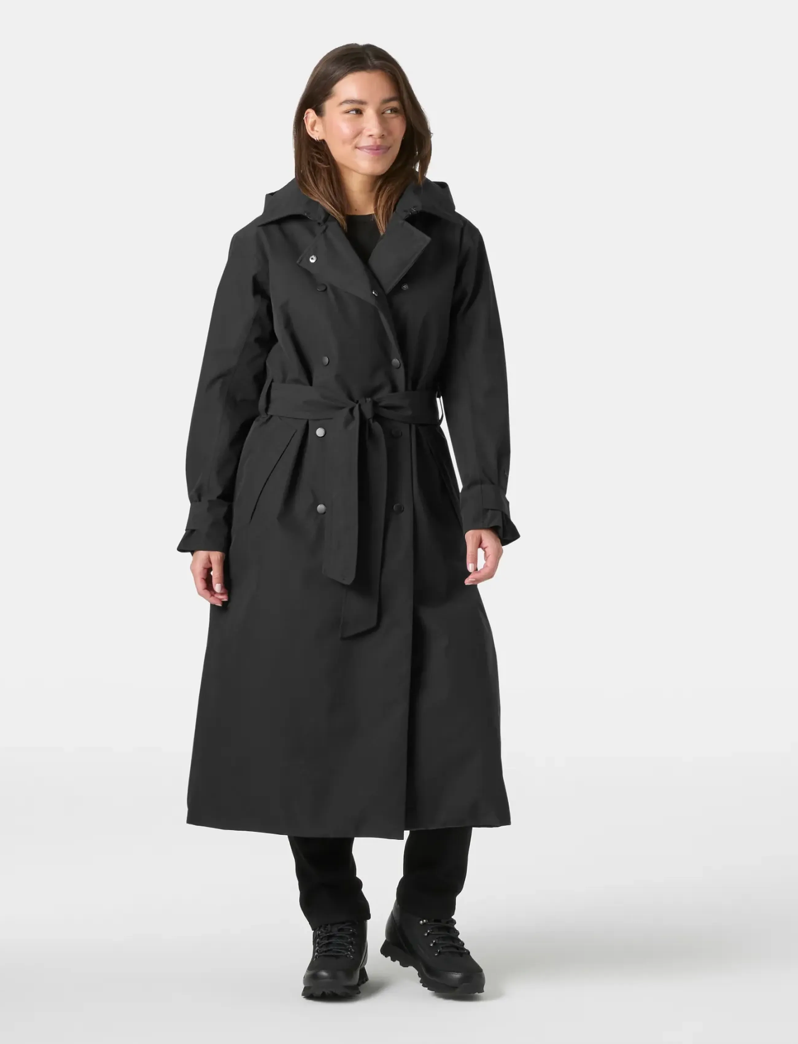 Helly Hansen - W AVENUE INS LONG TRENCH COAT - daunenjacken - black - 0