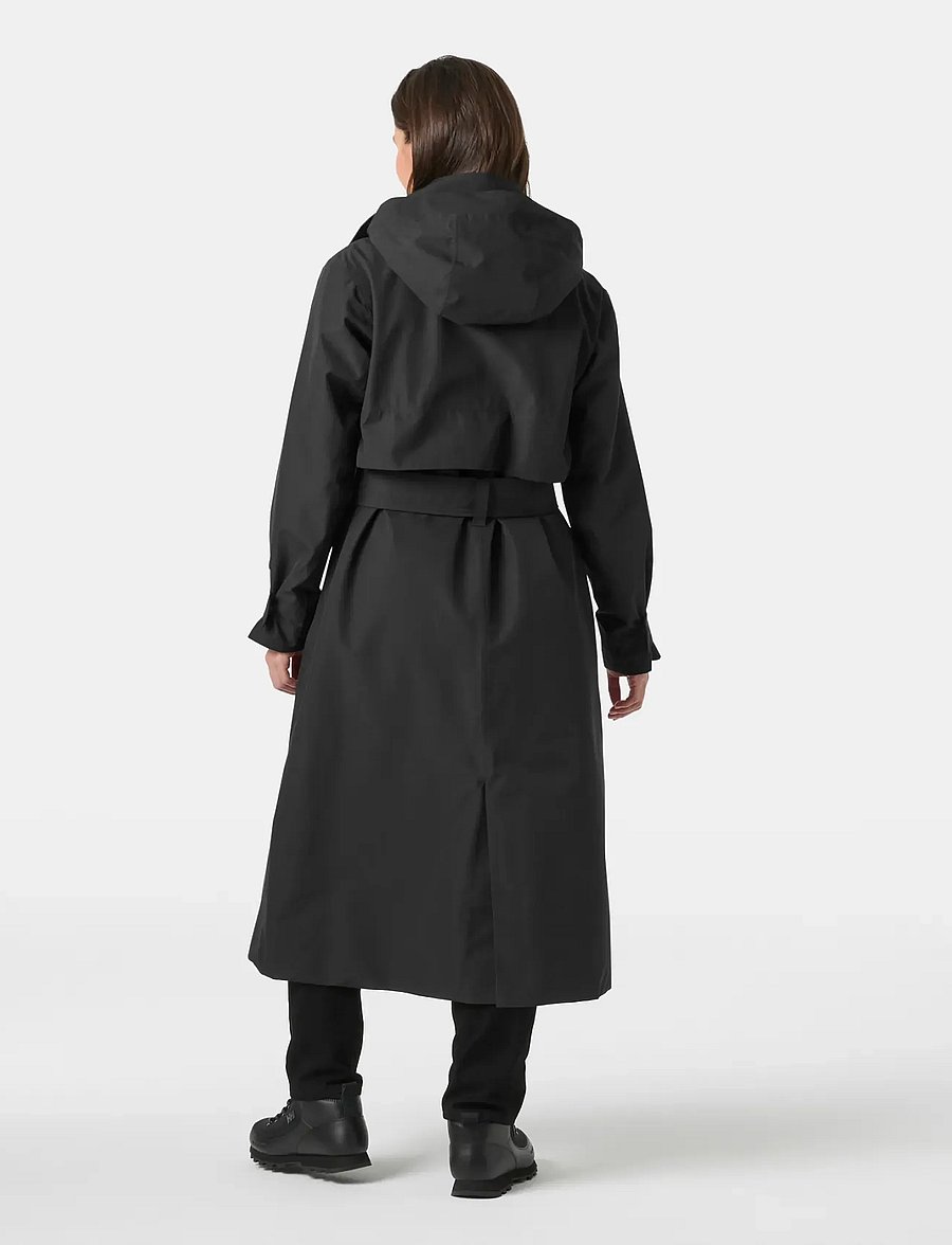 Helly Hansen - W AVENUE INS LONG TRENCH COAT - daunenjacken - black - 3