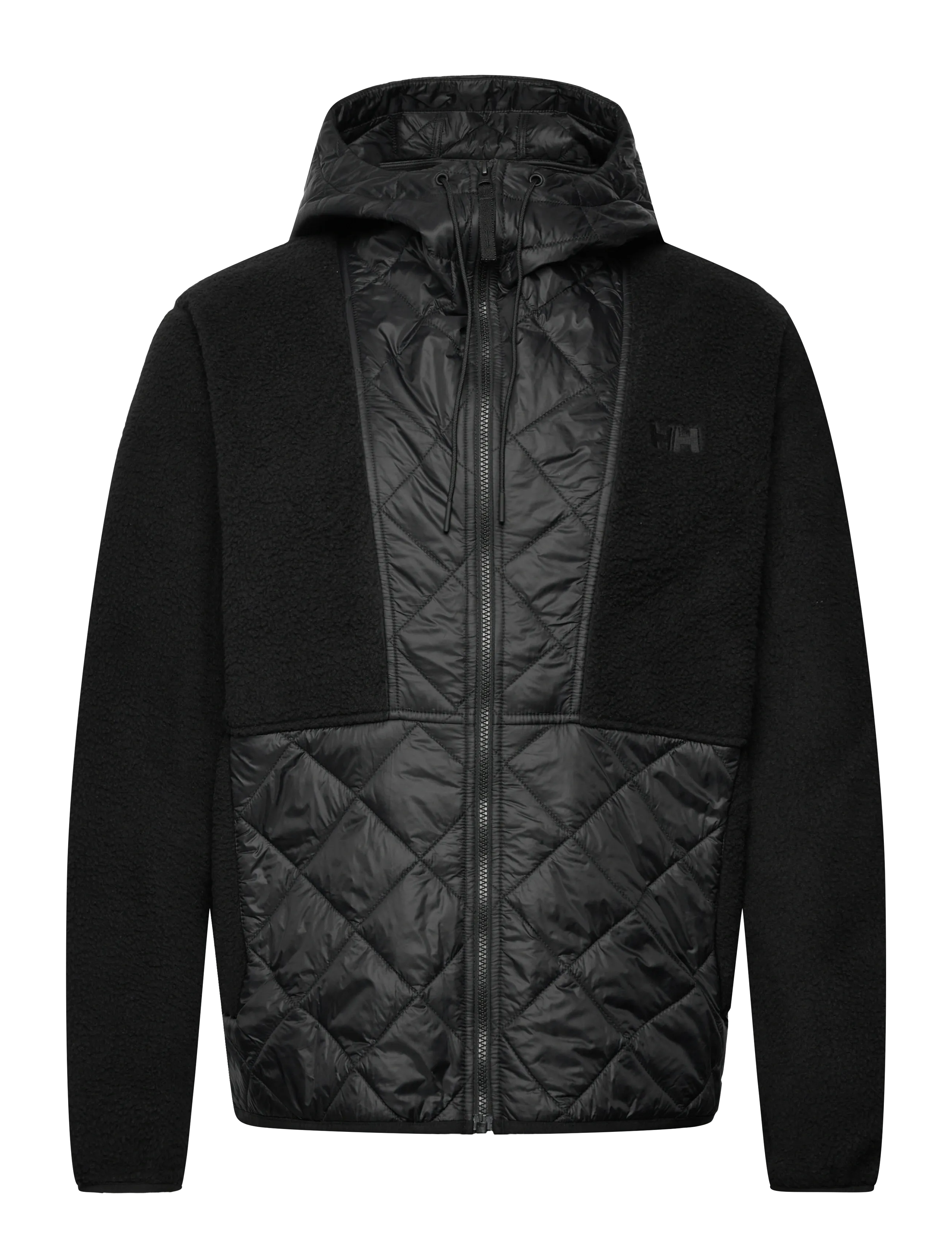 STOWE HOODED HYBRID JACKET - BLACK