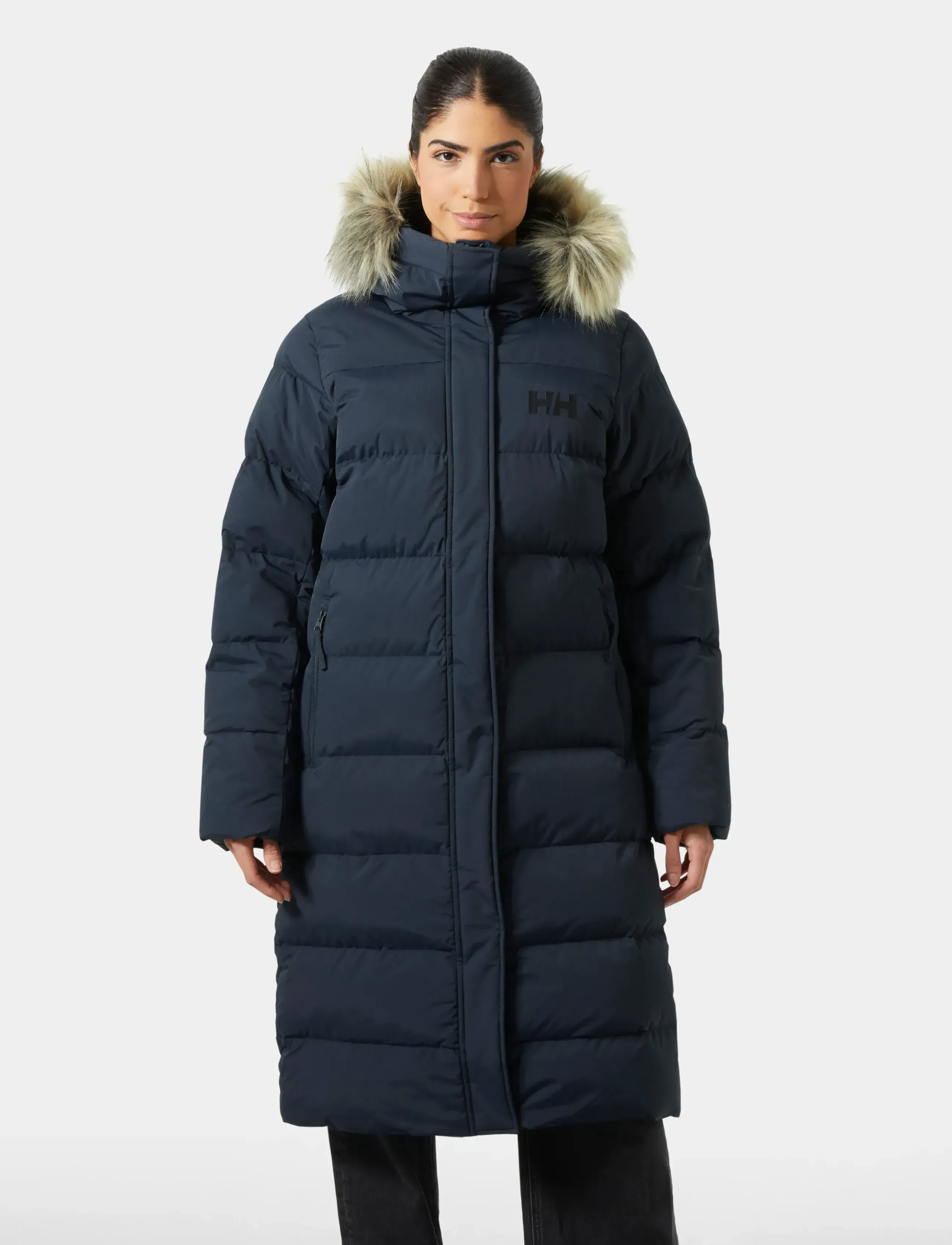 Helly Hansen W Aria Long Parka, M, Navy, Sport Jackets > Sport Parkas, Dame