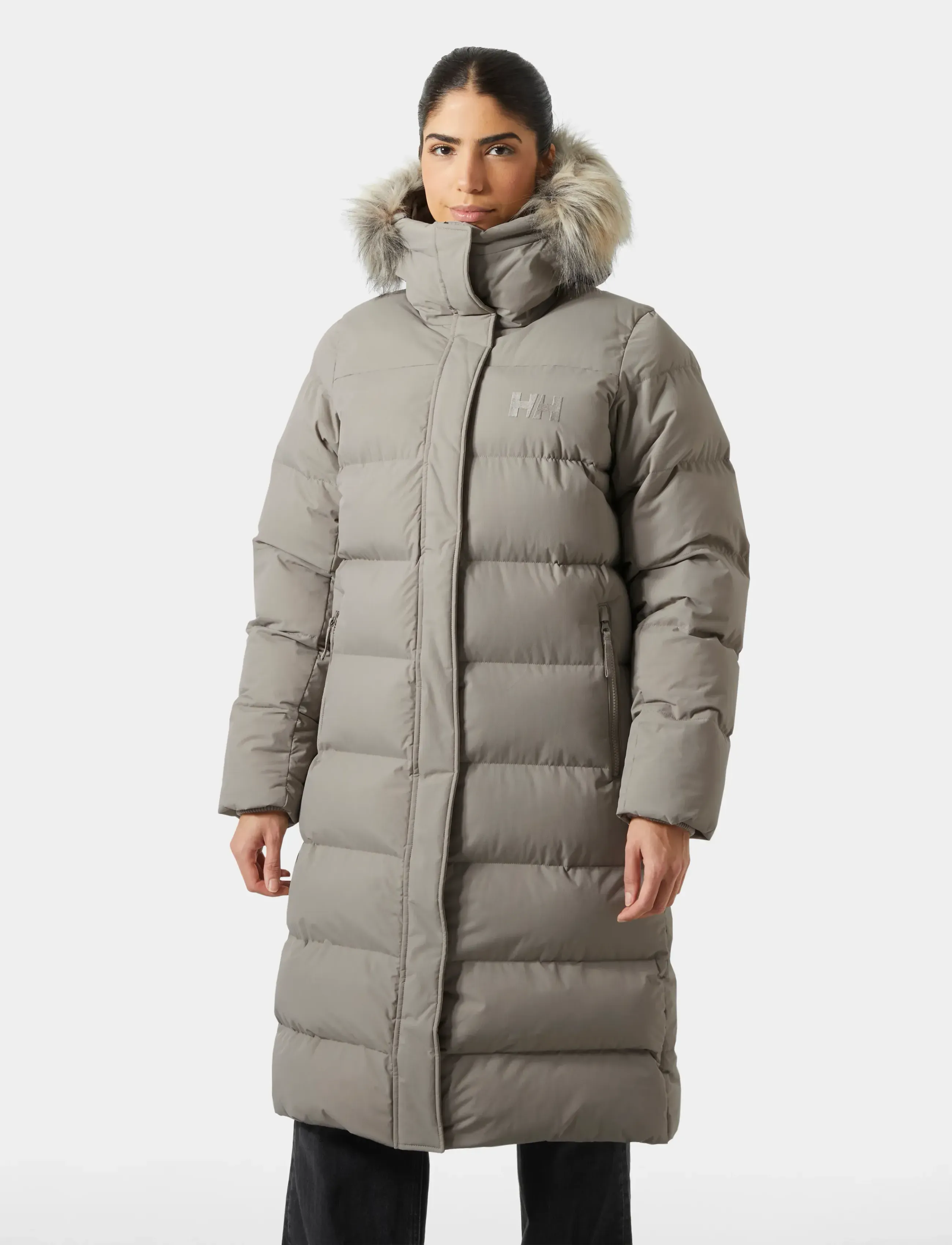 Helly Hansen W Aria Long Parka, S, Beige, Sport Jackets > Sport Parkas, Dame