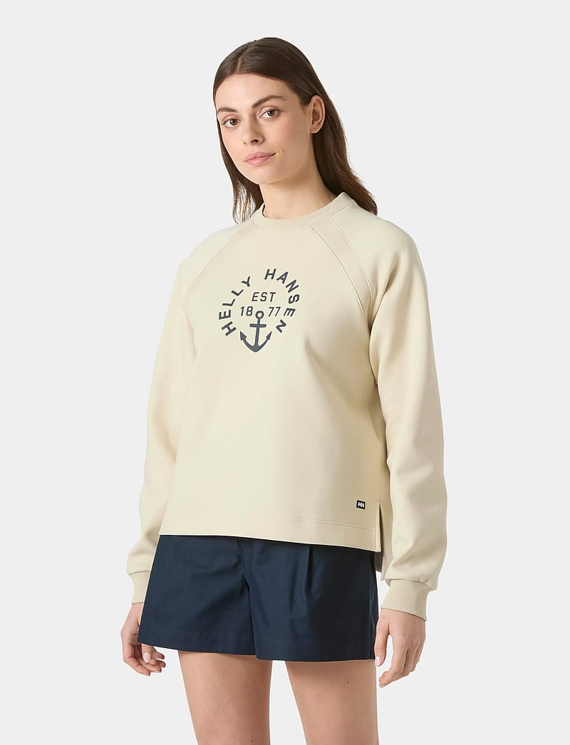 Helly Hansen - W CAPRI GRAPHIC SWEATER - Överdelar - cream - 0