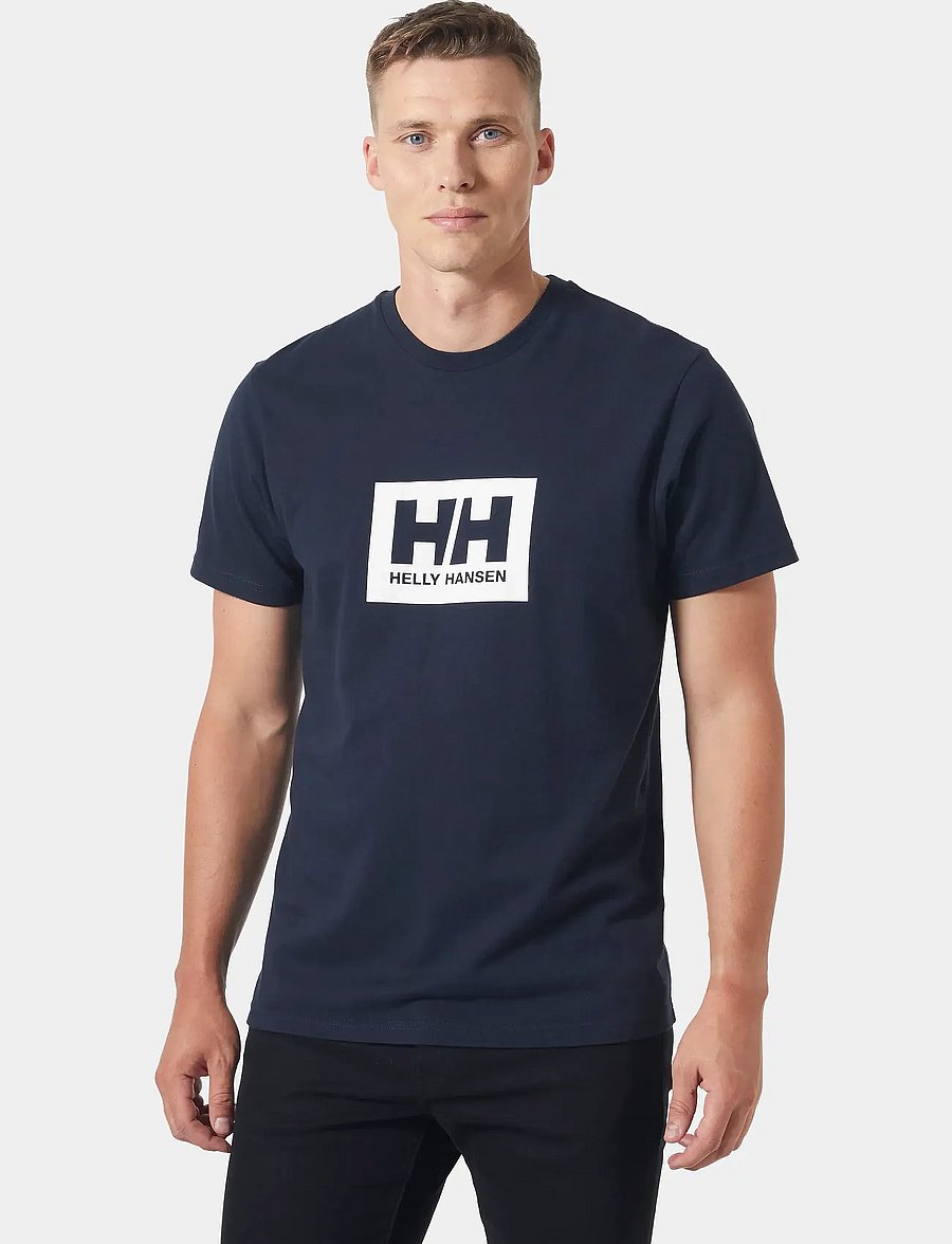 Helly Hansen - HH BOX T 2.0 - tops & t-shirts - navy - 0