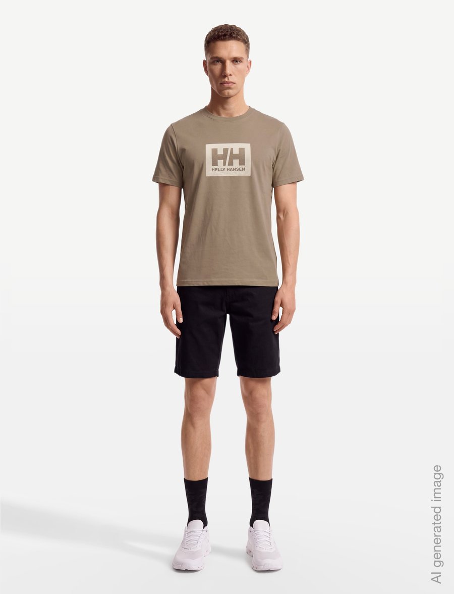 Helly Hansen - HH BOX T 2.0 - oberteile & t-shirts - pebble - 0
