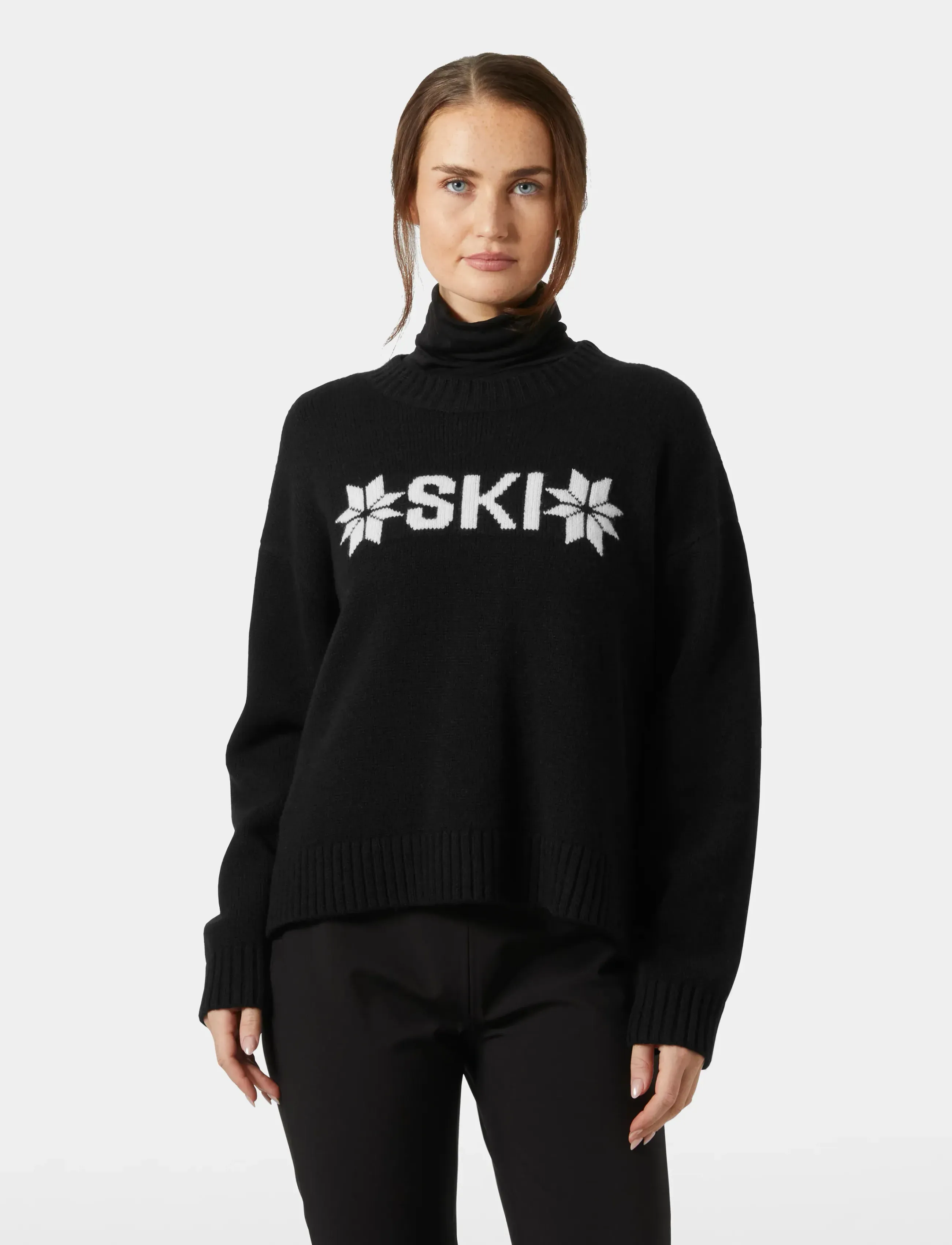Helly Hansen W Bliss Ski Knit Sweater, Kvinder, Ski Striktrøje, Sort, Str: L