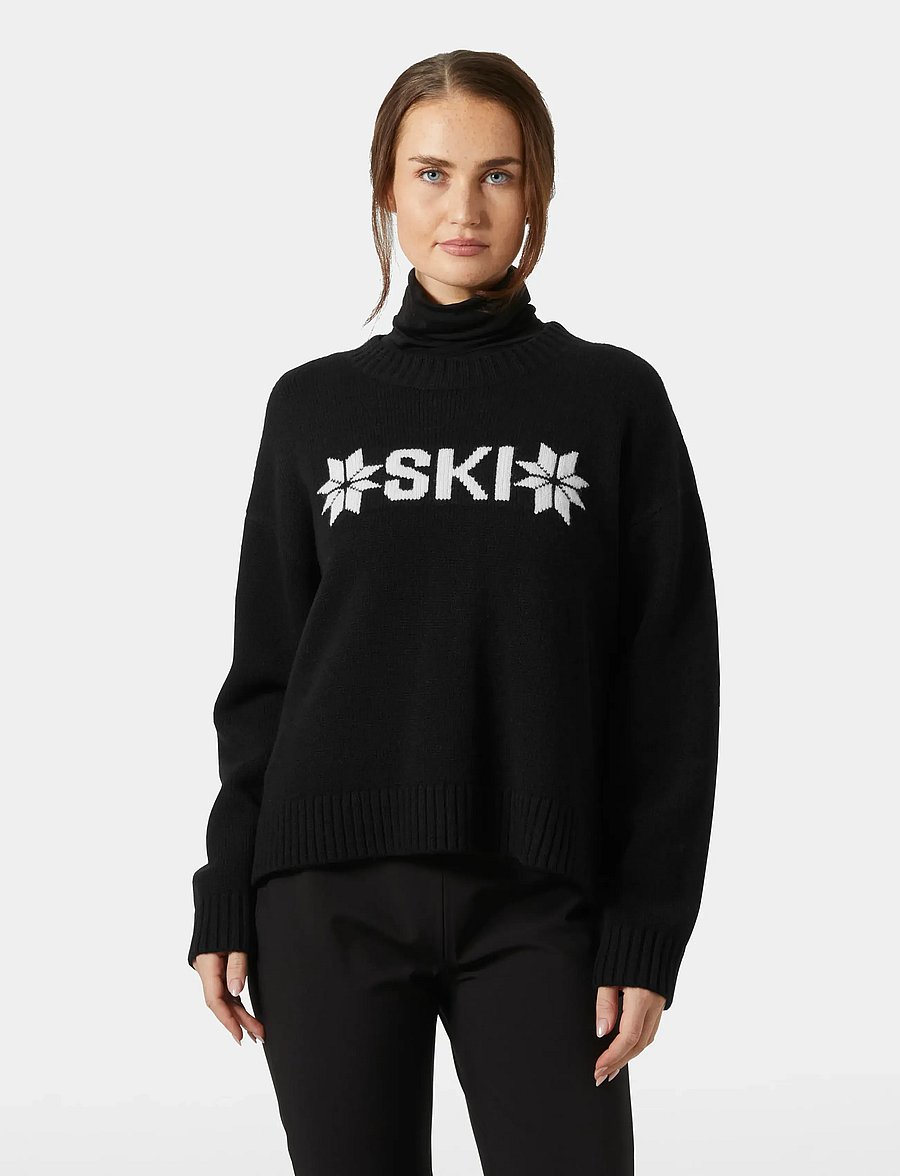 Helly Hansen - W BLISS SKI KNIT SWEATER - kudumid - black - 0