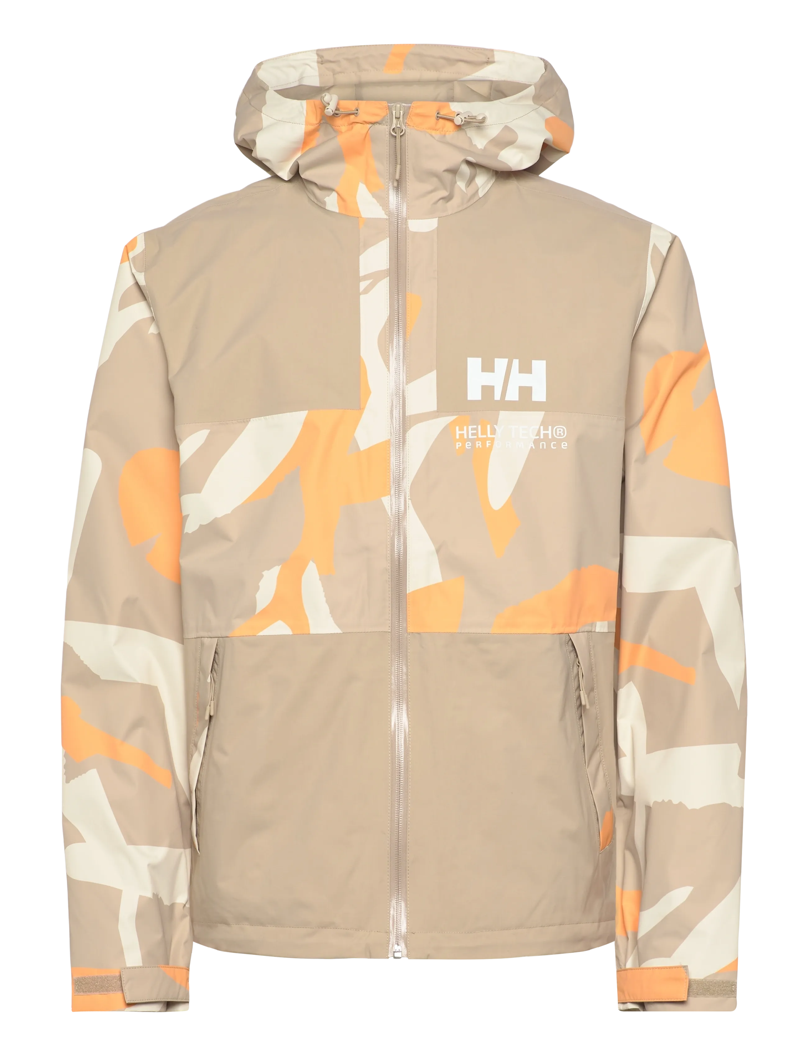 Helly Hansen ACE GRAPHIC RAIN JACKET - Ytterkläder - KHAKI HH JP / beige