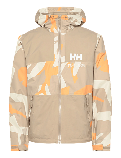 Helly Hansen ACE GRAPHIC RAIN JACKET - Outerwear - KHAKI HH JP / beige