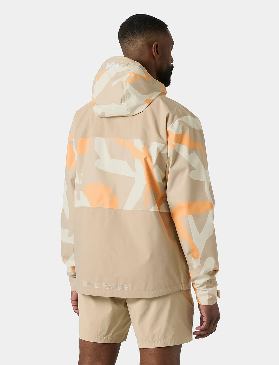 Helly Hansen - ACE GRAPHIC RAIN JACKET - outdoor - khaki hh jp - 3