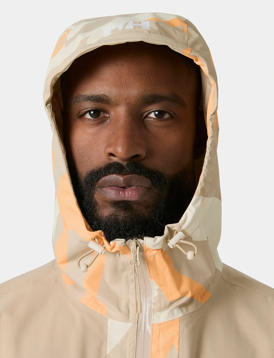 Helly Hansen - ACE GRAPHIC RAIN JACKET - outdoor - khaki hh jp - 4